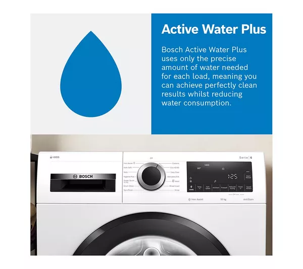 BOSCH Series 6 WGG244ZCGB AntiStain 9 kg 1400 Spin Washing Machine - Graphite