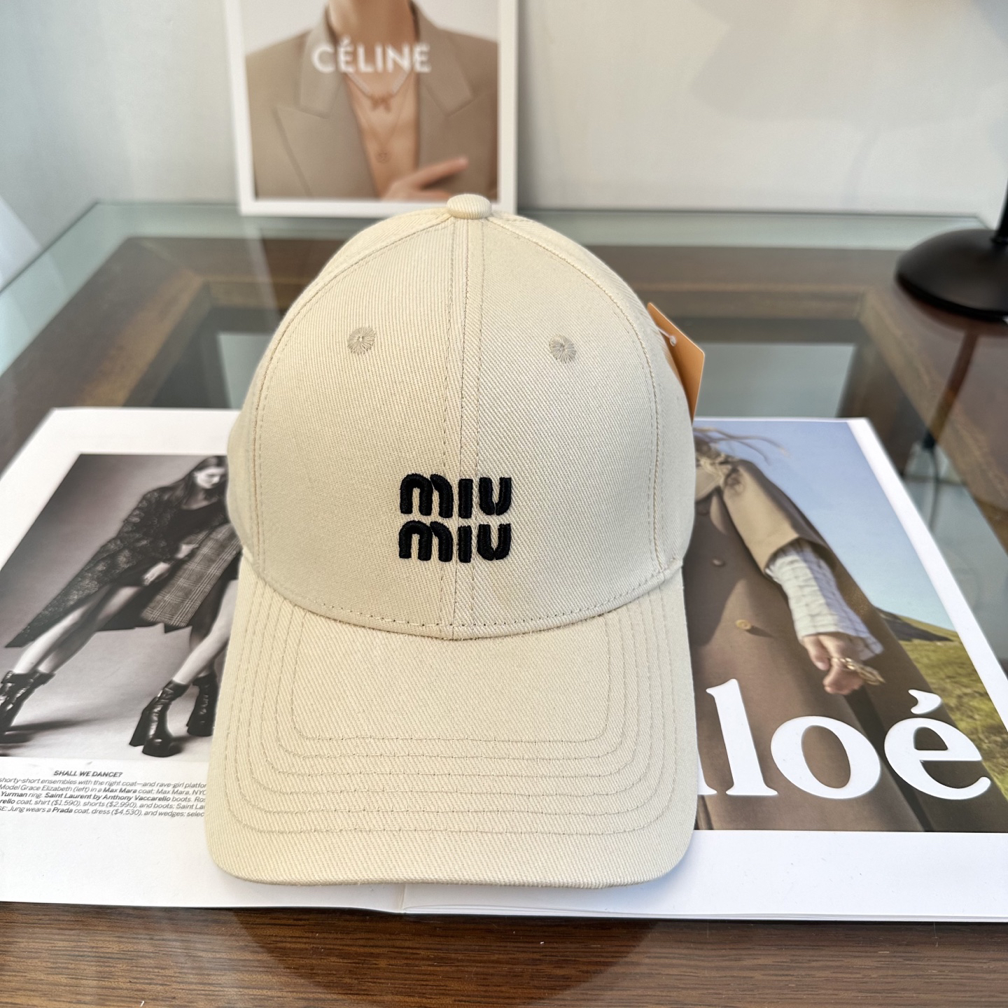 [TOP] Miu Miu  Baseball Cap - Khaki - 711 Luxury
