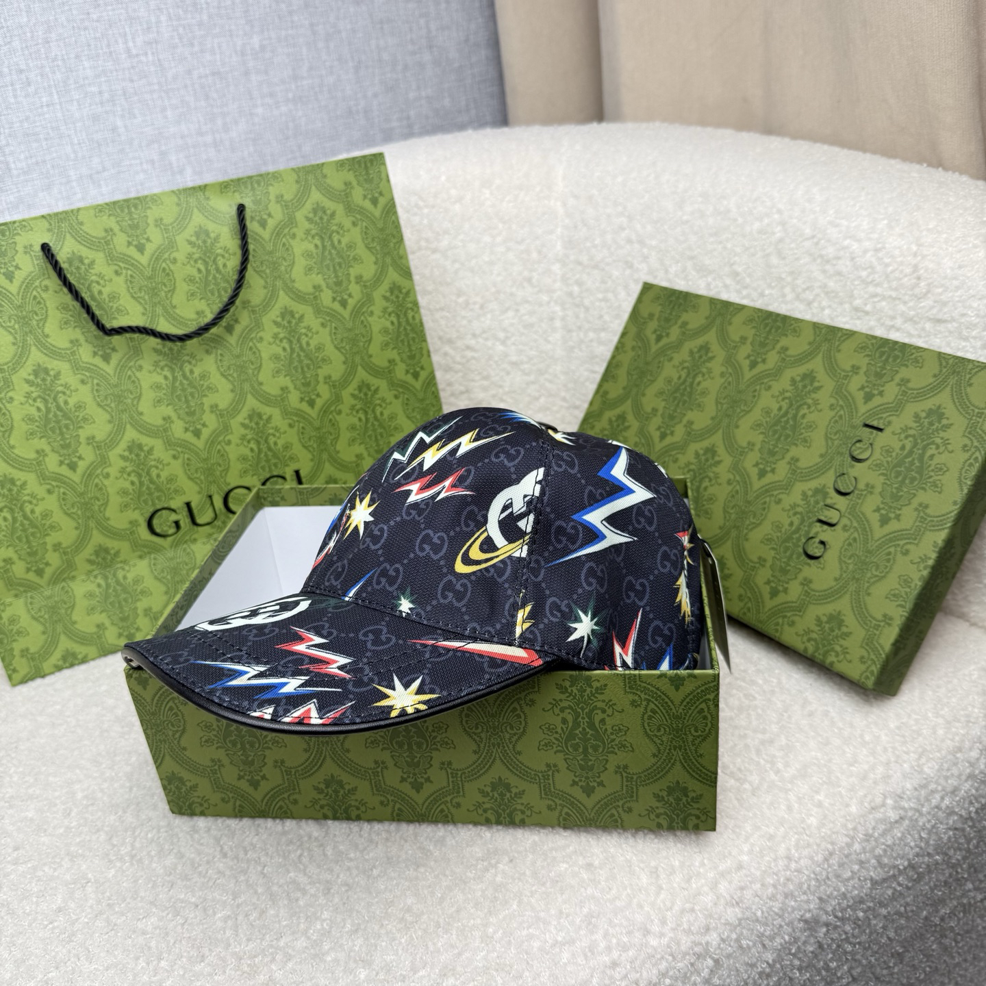 [TOP] GUCCI Baseball Hat - Black - 711 Luxury