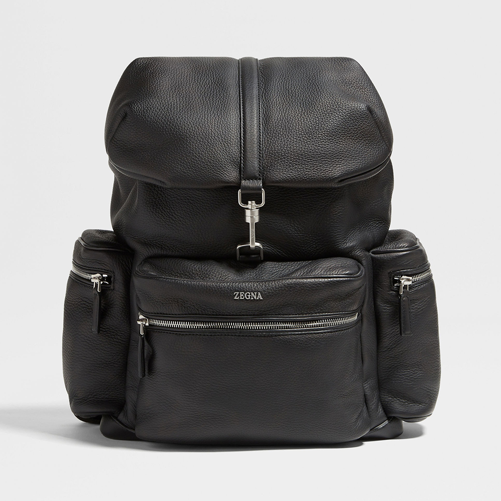 Designer black Bag Zegna Black Technical Fabric Special Backpack #395908 View 2 | Nigo Office