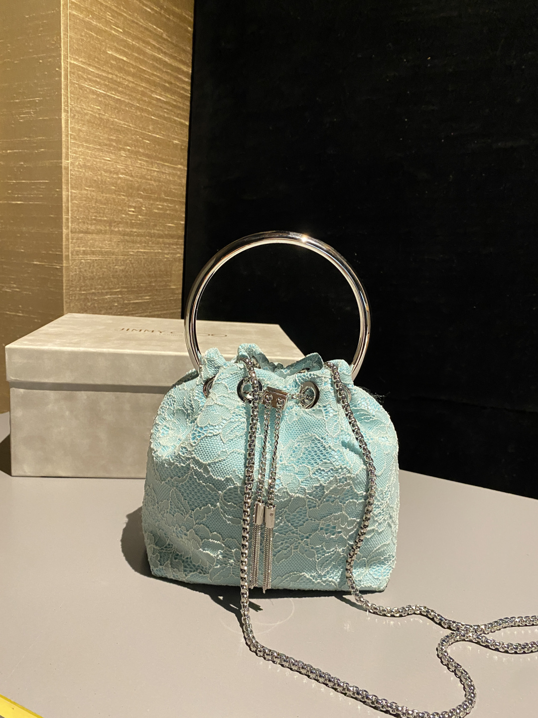 [TOP] JIMMY CHOO Bon Bon Bag 16x15x9.5cm - Mint Green - 711 Luxury