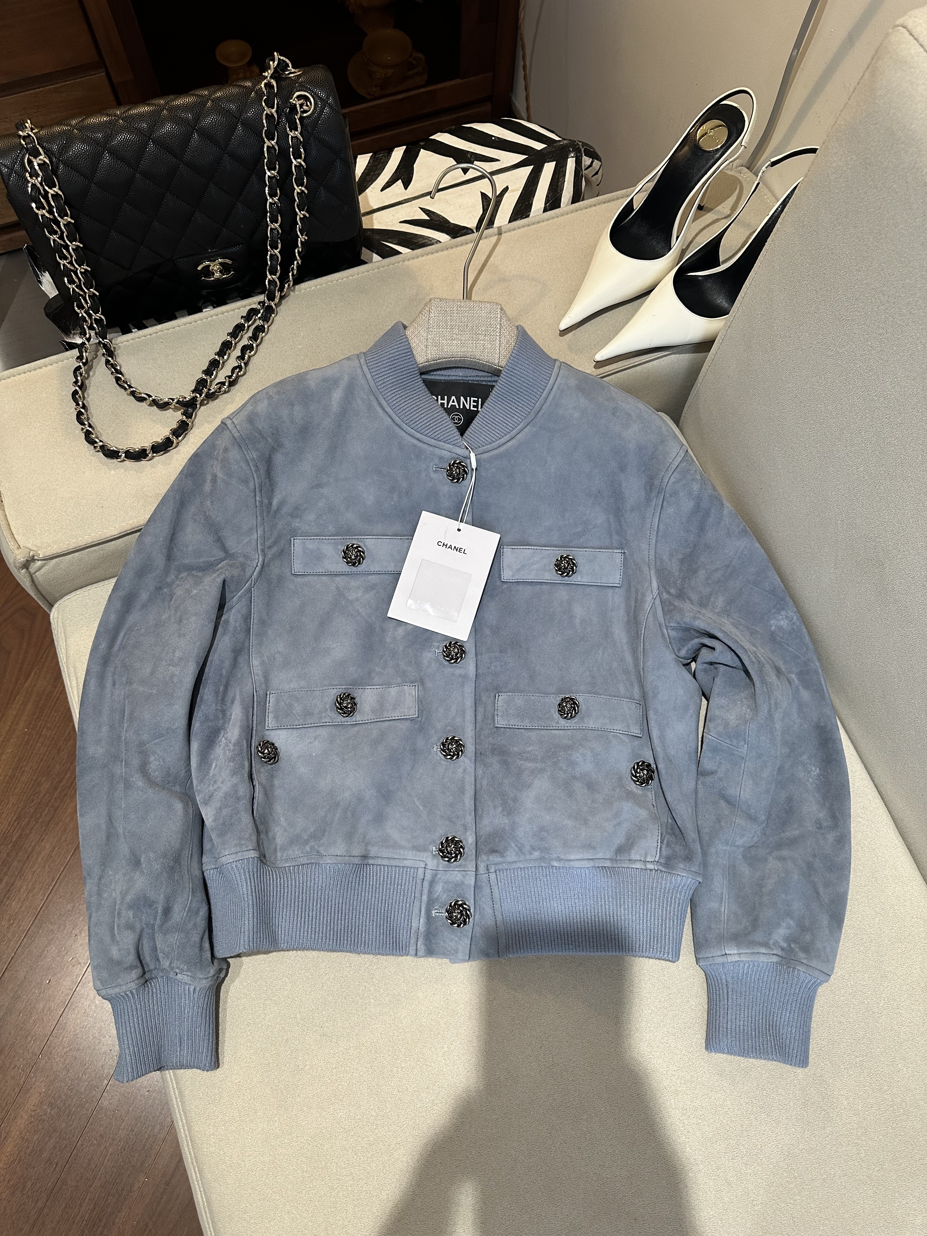 Chanel Clothing Chanel Suede Goatskin Jacket #393573 View 2 | Nigo Office