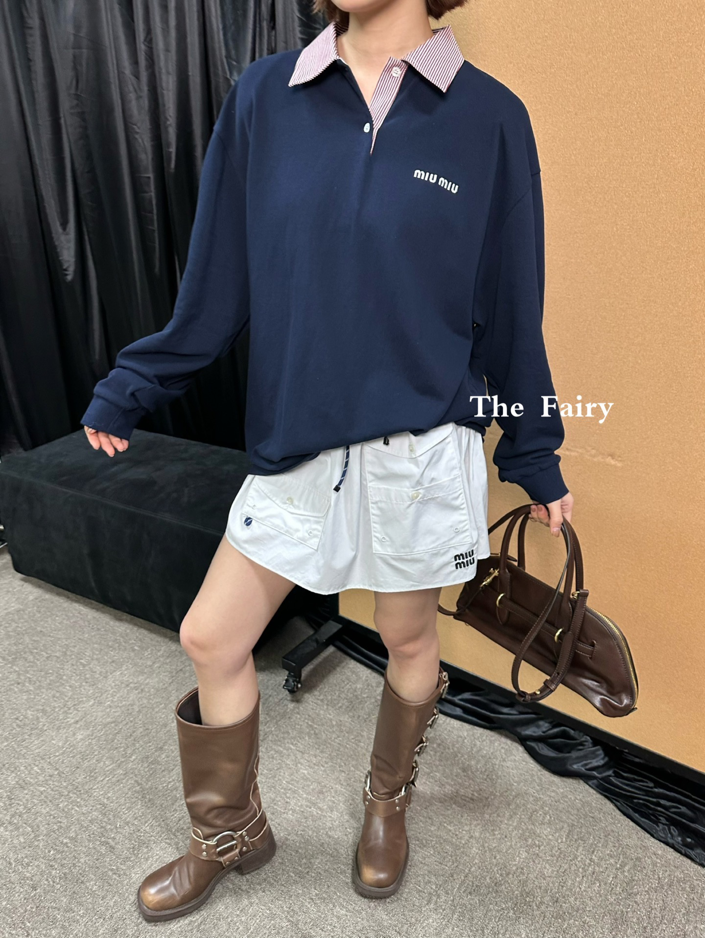 [TOP] Miu Miu Long Shirt - Blue