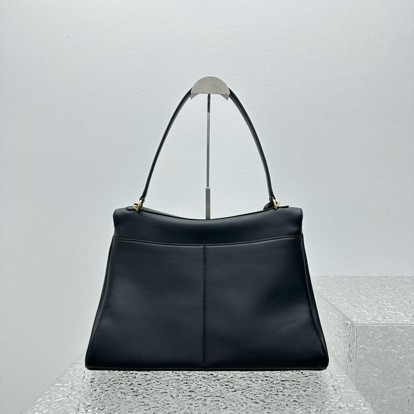 [TOP] BALENCIAGA Rodeo Bag 40x30x13cm - Black & GHW - 711 Luxury