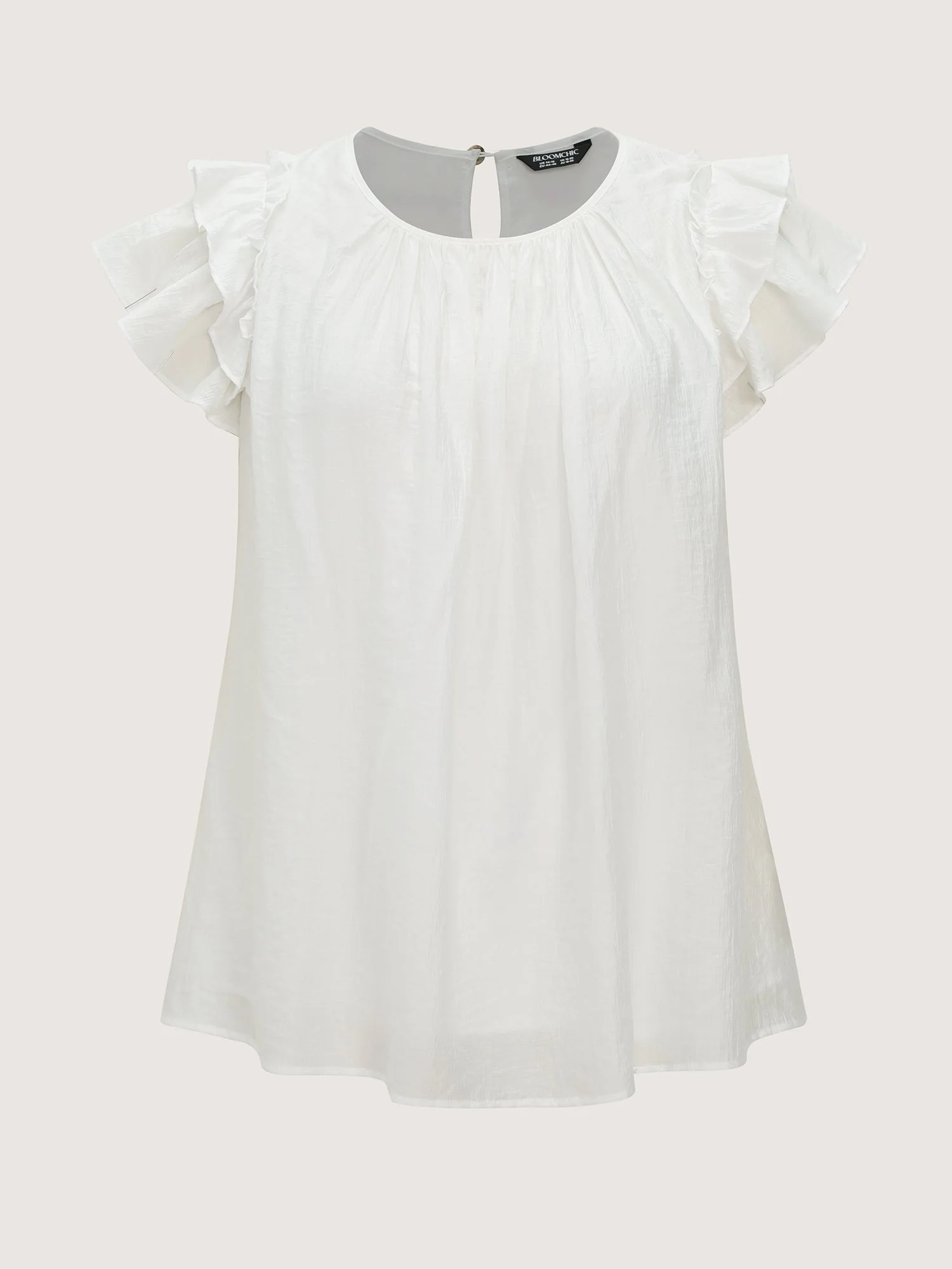 Supersoft Lotus Leaf Sleeve Flowy Blouse