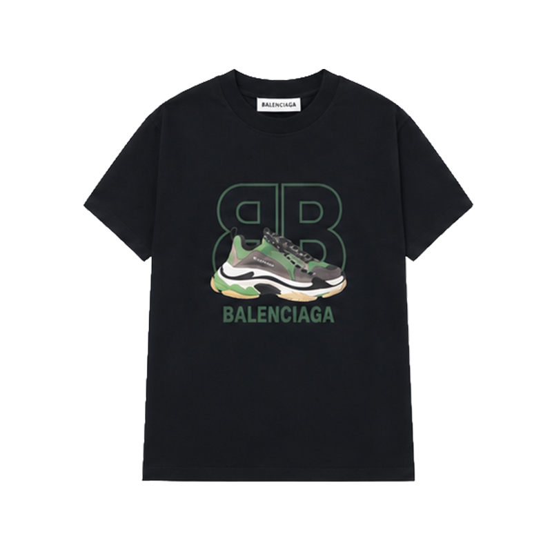Balenciaga Unisex Kids 3D Sneaker BB Logo Graphic Print Short Sleeve Cotton T-Shirt Boys Girls Casual Tee Sizes 100-160