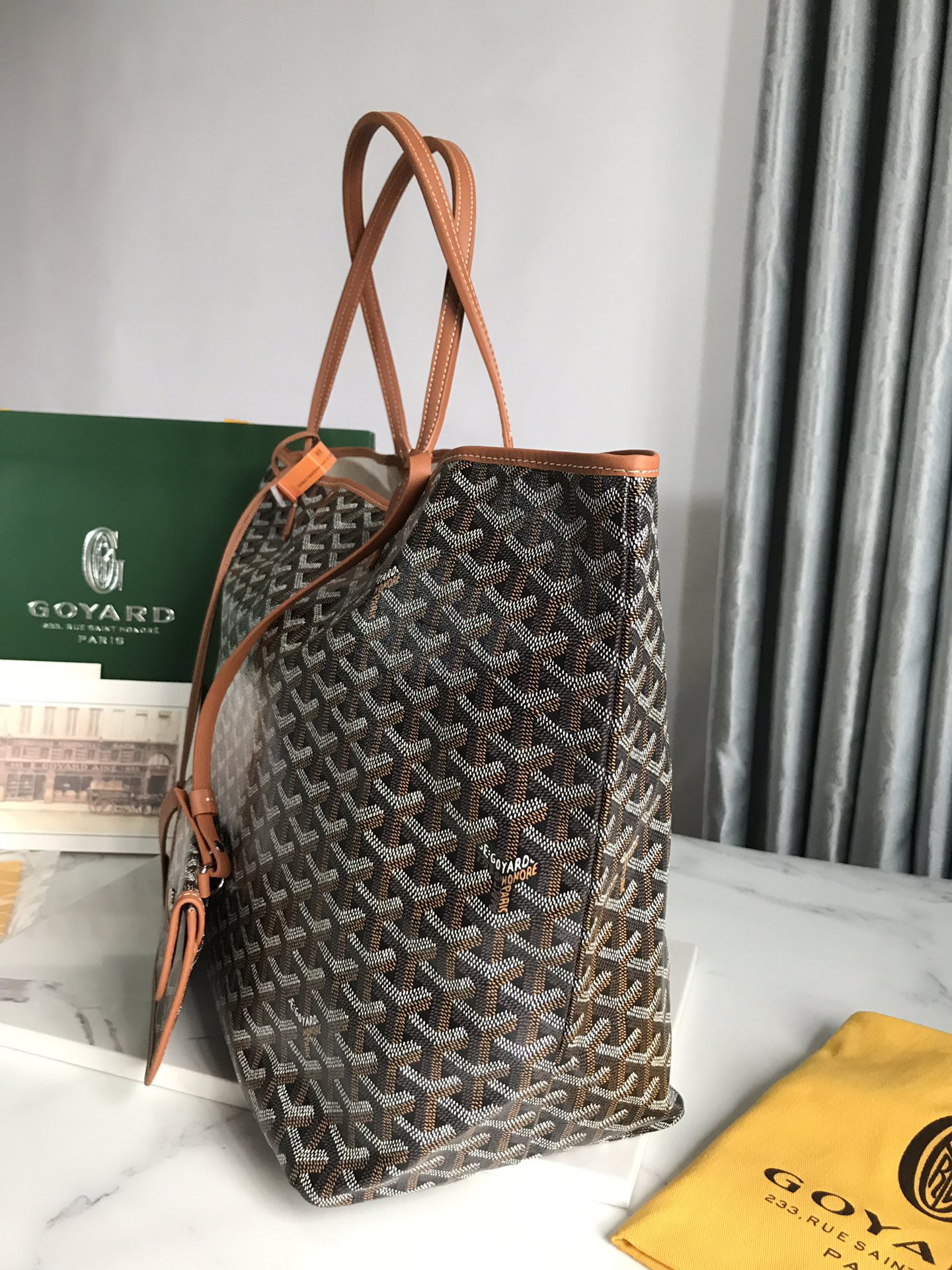 [TOP] Goyard Saint Louis Bag 40-20-32 CM - Brown - 711 Luxury