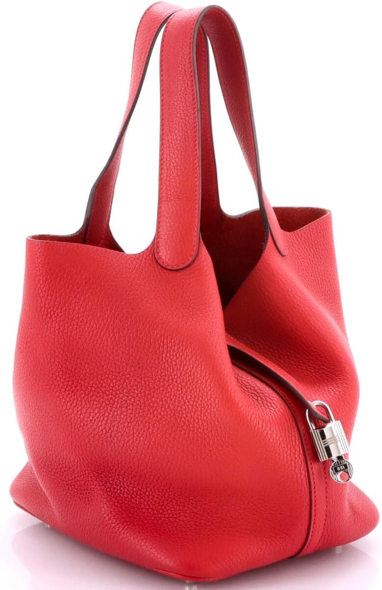 Hermès, Pre-Loved Picotin Lock Bag Clemence MM, Rouge Vif