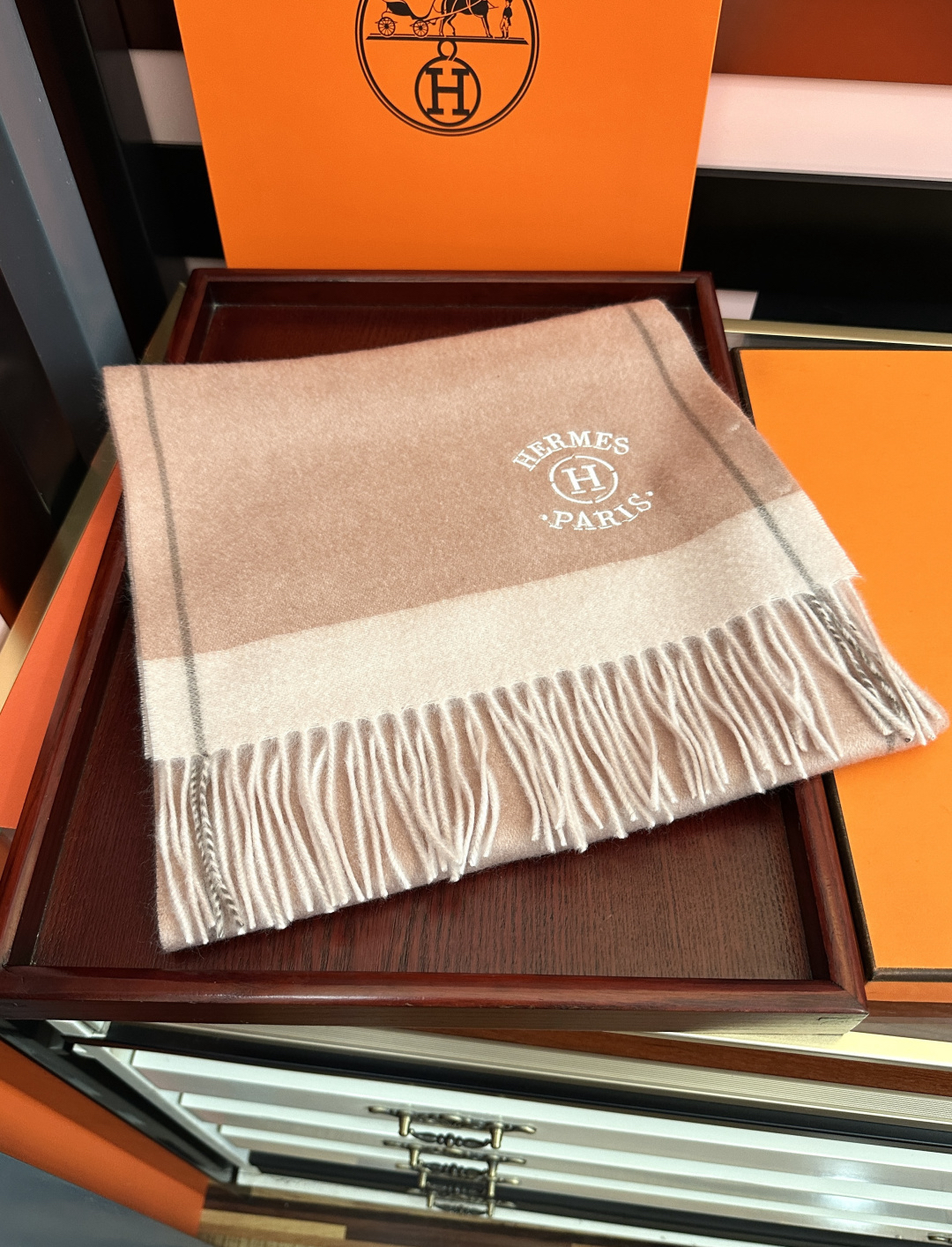 [TOP] HERMES Scarf 32x200cm - Pink - 711 Luxury