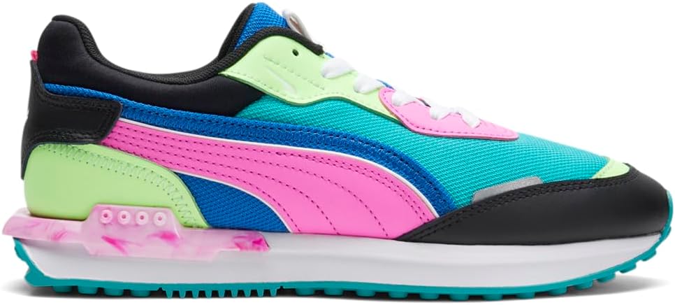 PUMA Womens City Rider Marble Lace Up Sneakers Shoes Casual - Multi