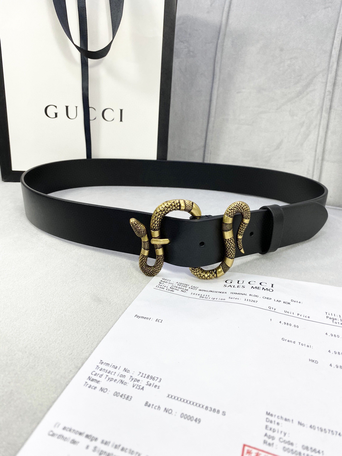 [TOP] GUCCI Men's Belt 4cm - Black - 711 Luxury