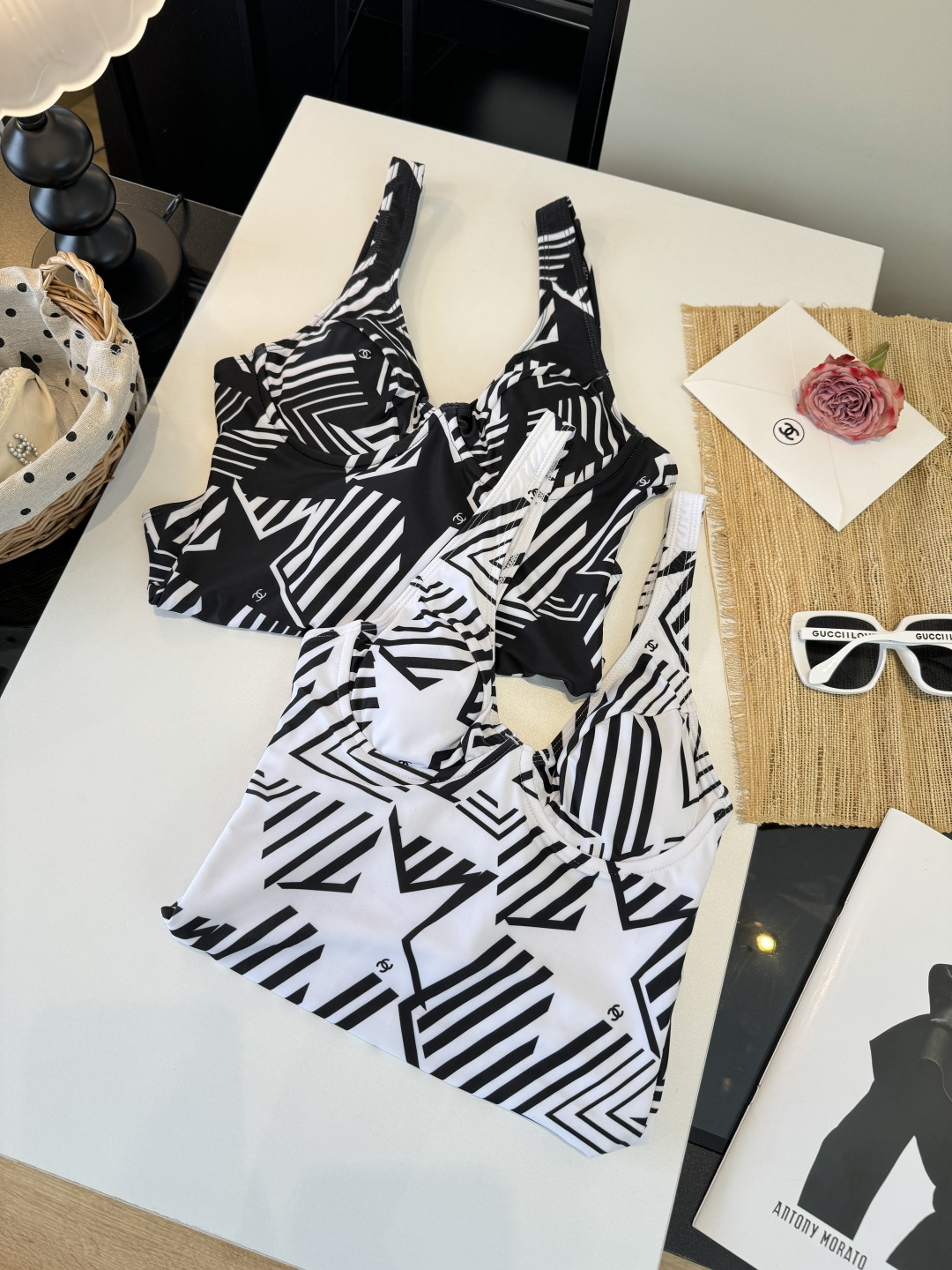 [TOP] CHANEL One-Piece Swimsuit - 2 Color