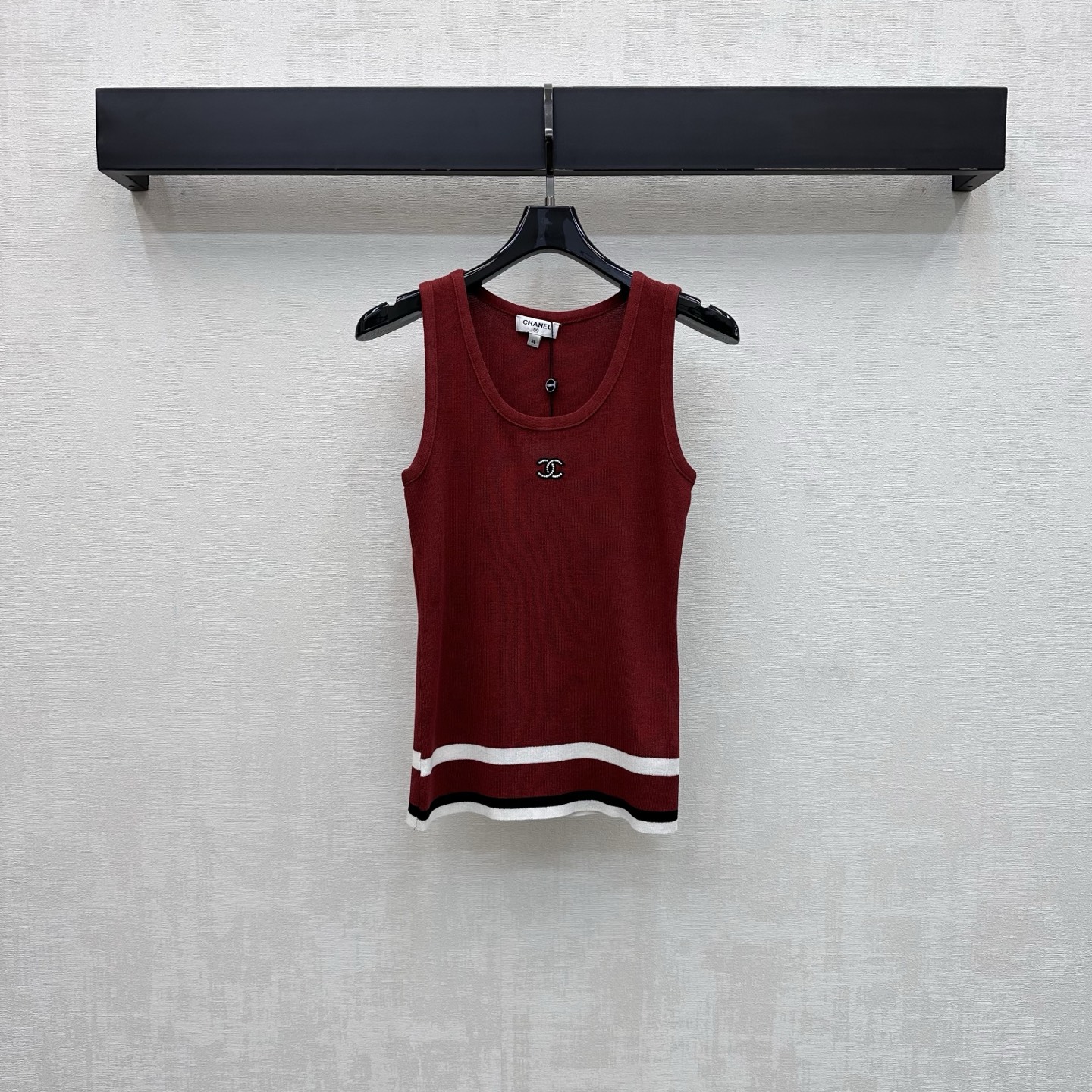 [TOP] CHANEL Knit Vest - Red - 711 Luxury