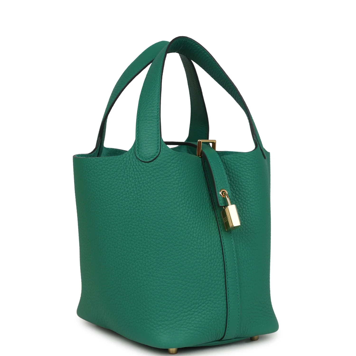Hermes Picotin Lock  Vert Vertigo Clemence Gold Hardware