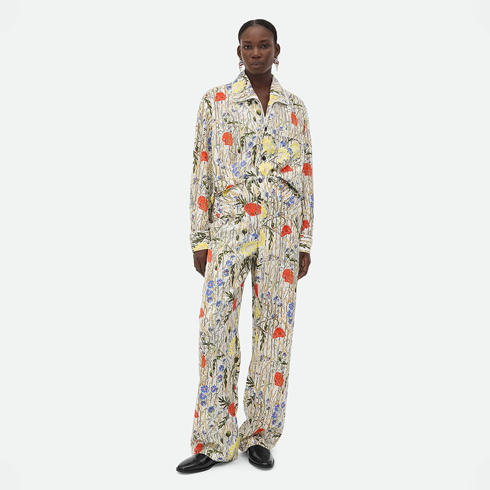 Bottega Veneta Accessory Bottega Veneta Flower Viscose And Silk Pyjama Set #386540 | Nigo Office