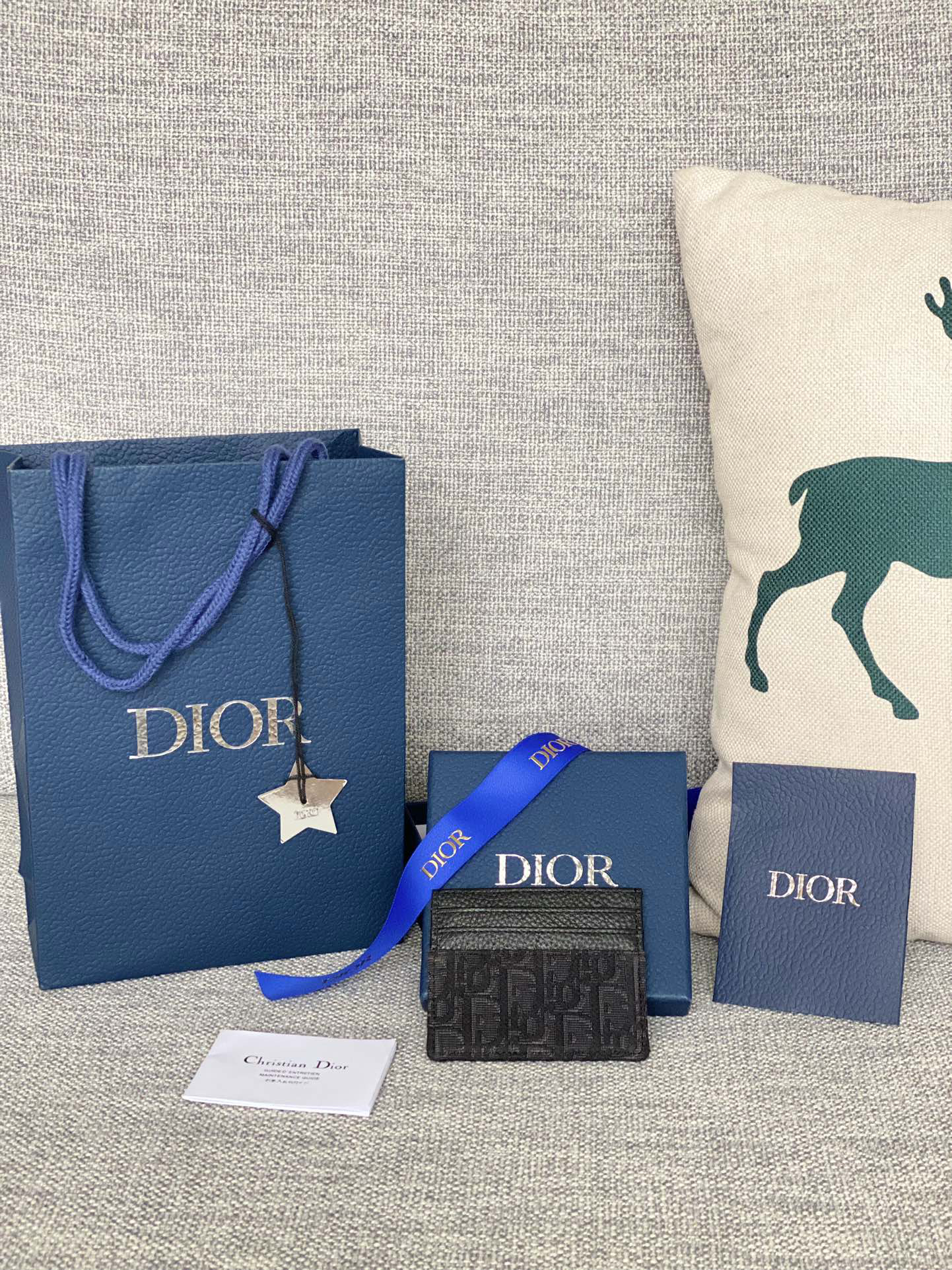 [TOP] Christian Dior Card Holder - Black - 711 Luxury