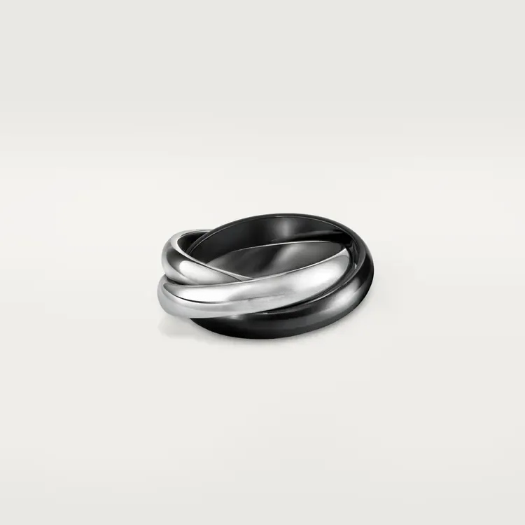 Carty Three Circles Ring, Black & White, No Gemstones