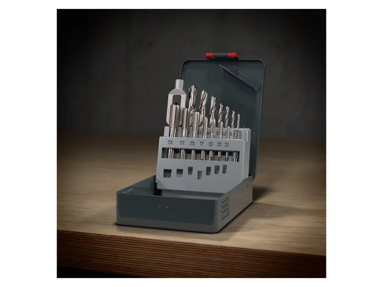 PARKSIDE Set de forets et tarauds PBSS 15 A1, 15 pièces