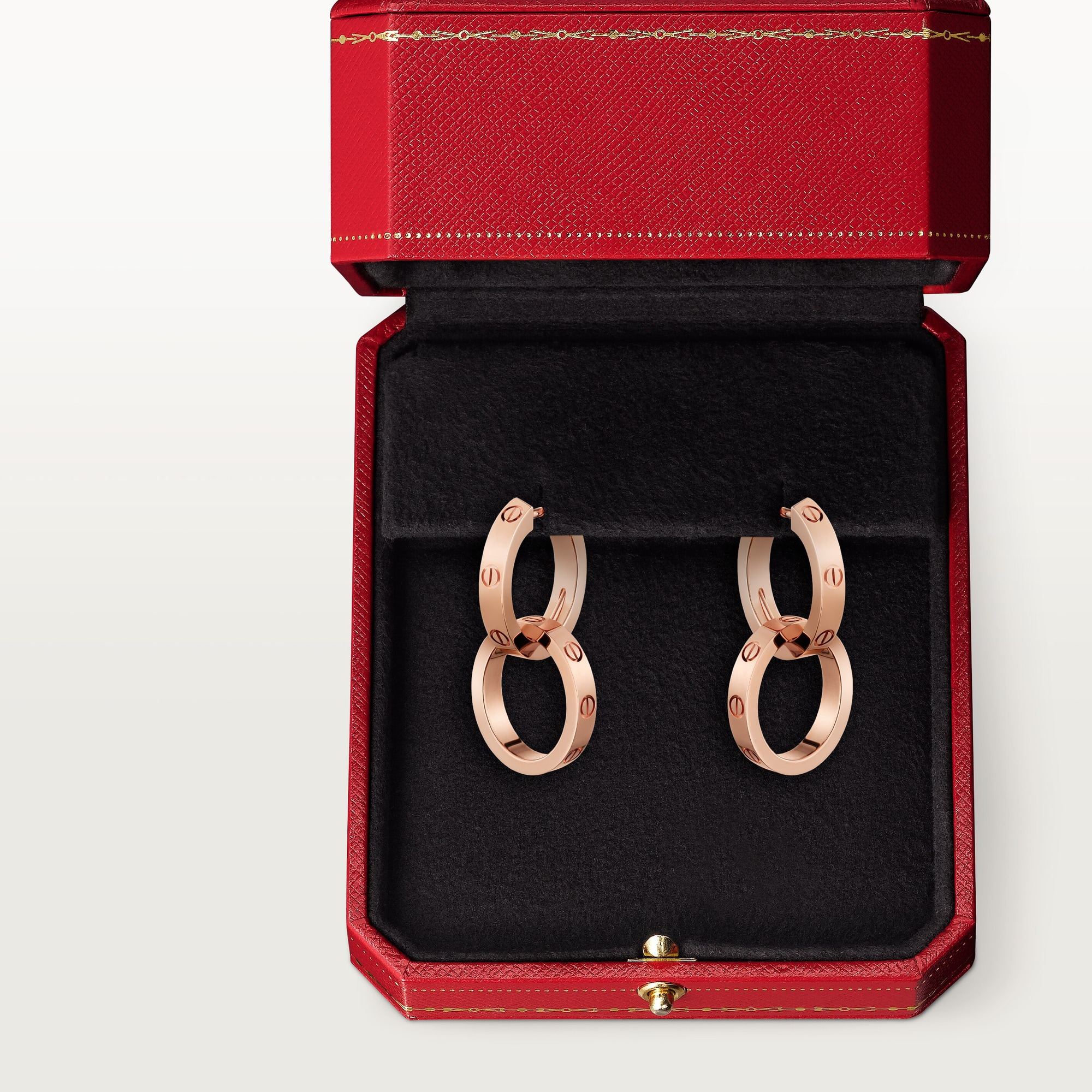 Carty Love Luna Loop Earrings, Rose Gold, Multiwear