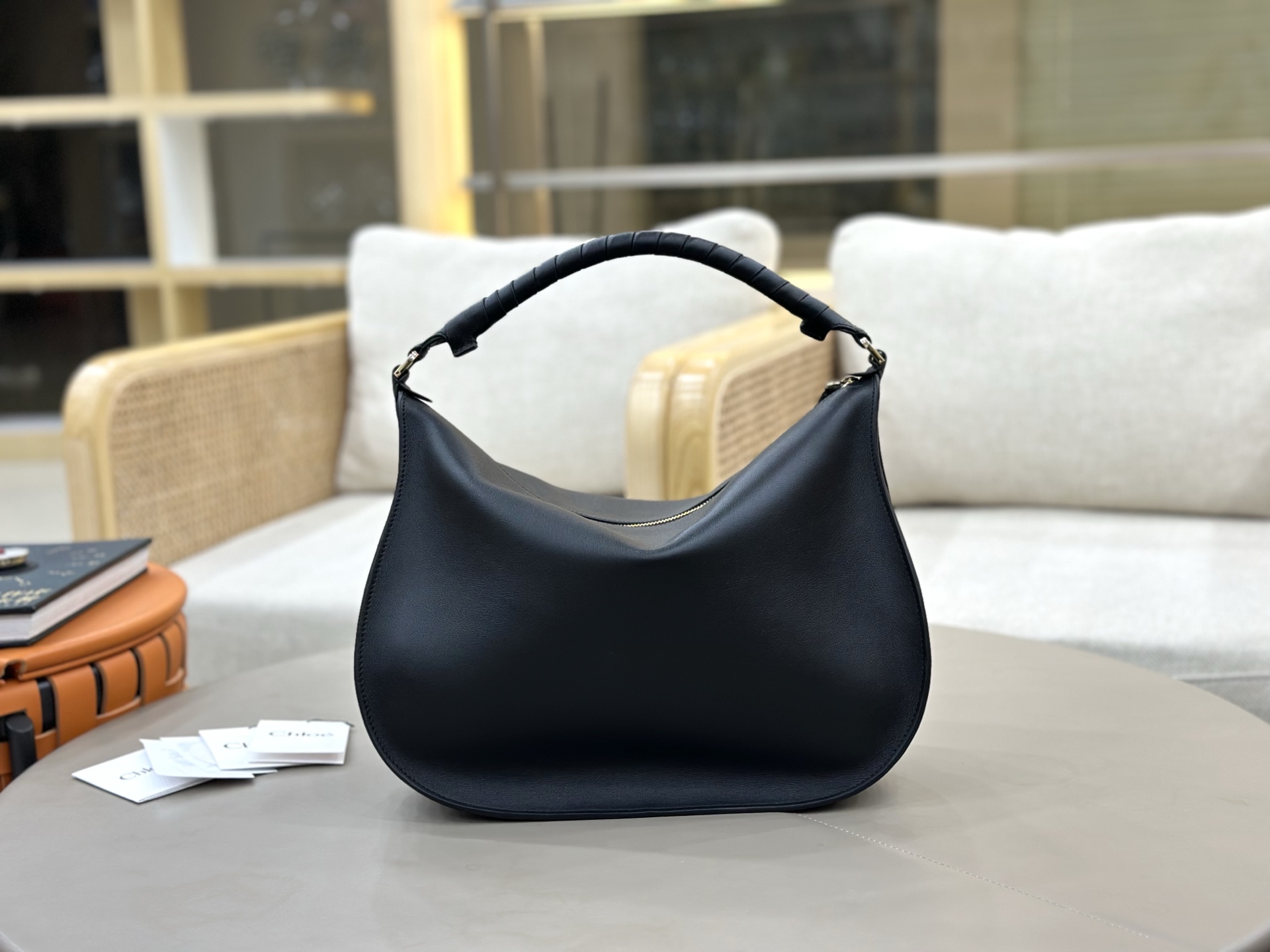 [TOP] Chloe Marcie Bag Calfskin 37*25*9.5cm - Black - 711 Luxury