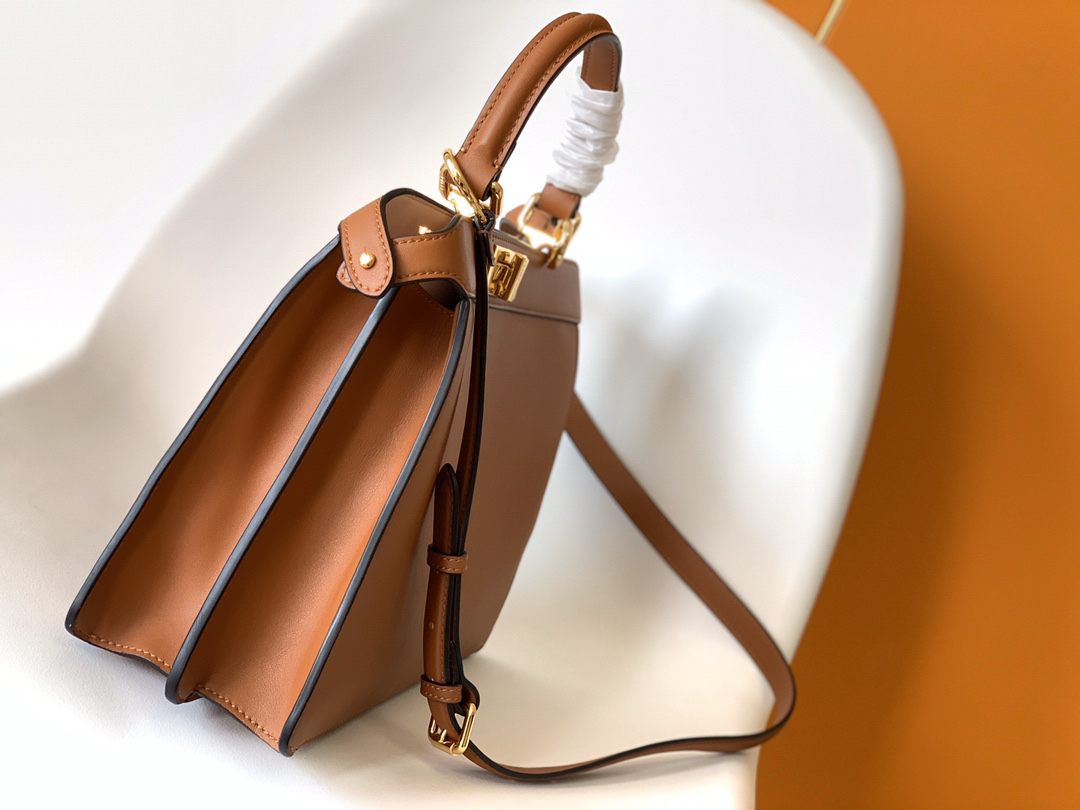 [TOP] FENDI Peekaboo ISeeU Bag 33.5-13-25.5cm - Brown & GHW - 711 Luxury