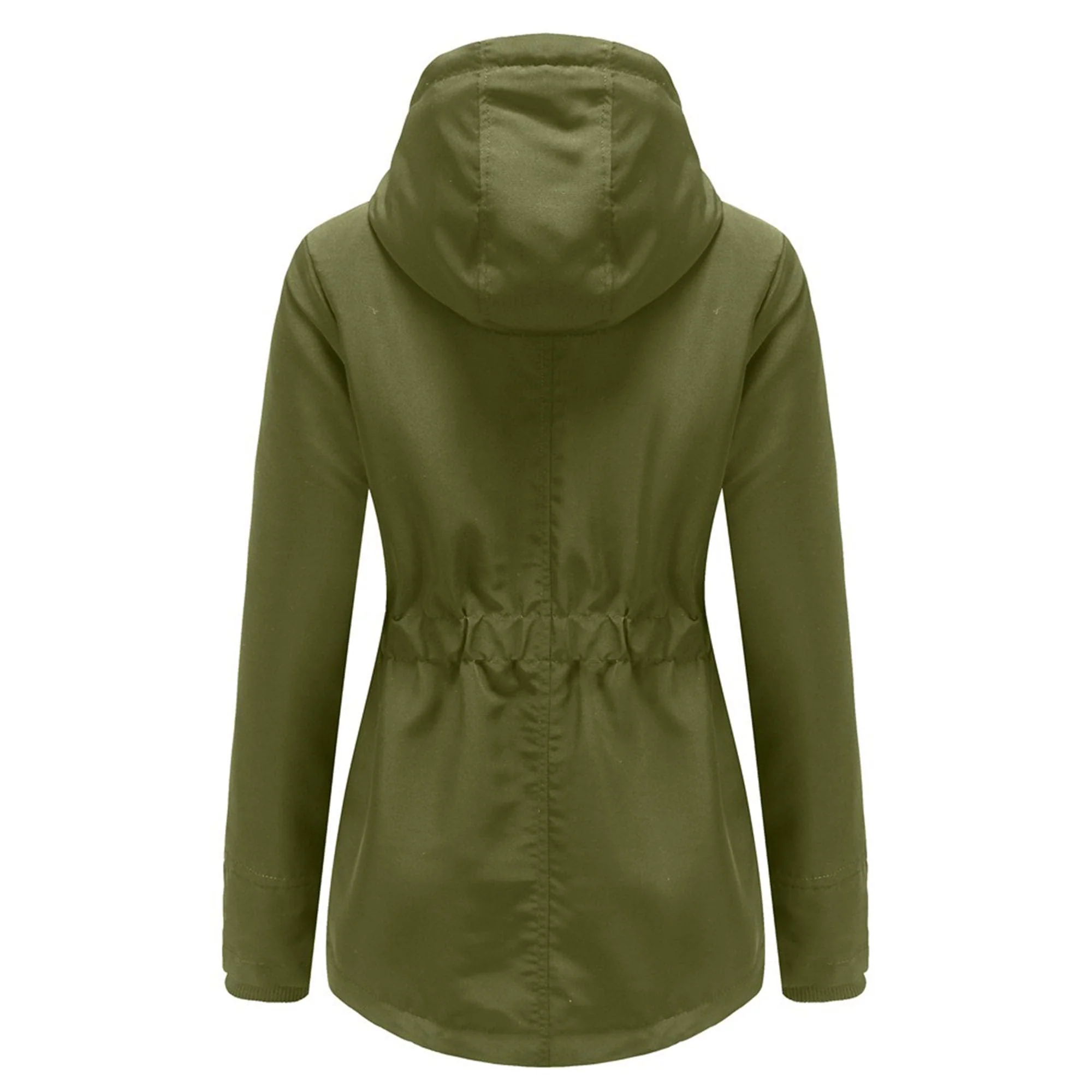 DGHM-JLMY 1/2 Pack Women's Windproof Waterproof Cotton Coats Fashion Warm Hooded Outerwear Solid Thick Fleece Jacket