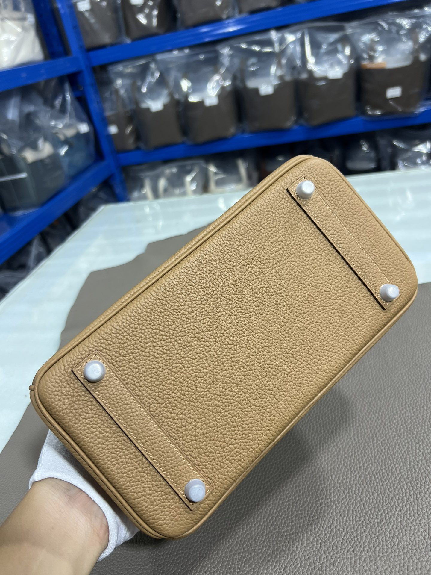 [TOP] HERMES Birkin Togo Leather 25cm - Chai & SHW