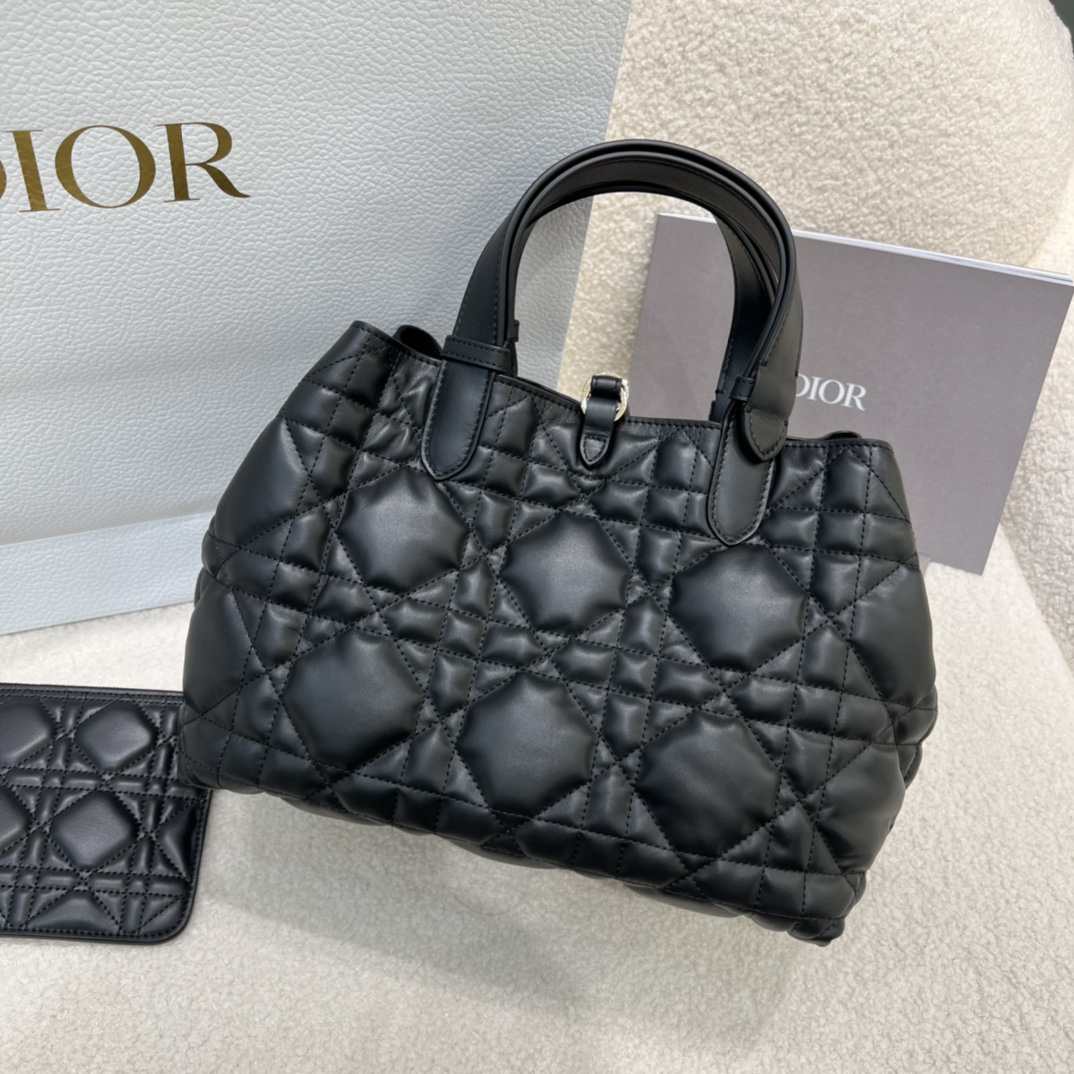 [TOP] Christian Dior Toujours Bag Cowhide 28x21.5x19cm - Black - 711 Luxury