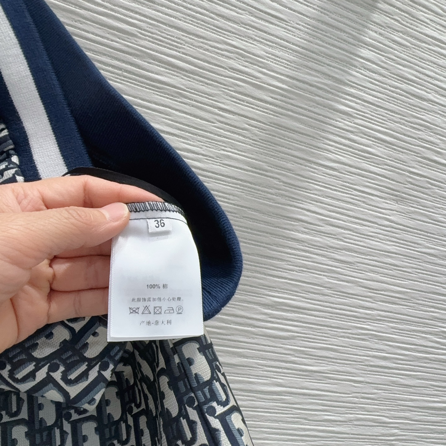 [TOP] Christian Dior T-shirt + Shorts Set - White/Navy Blue