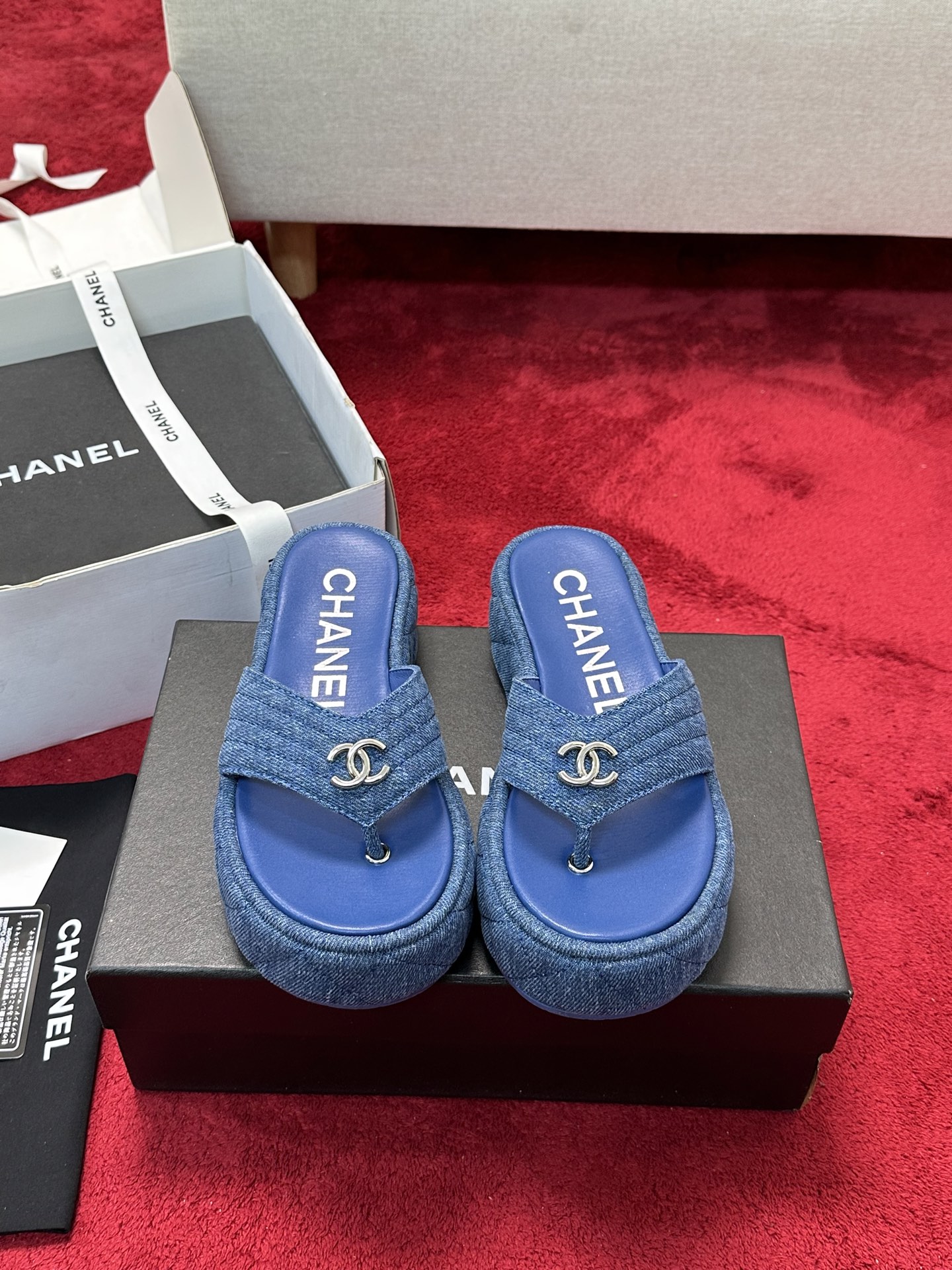 [TOP] CHANEL Sandals - Blue