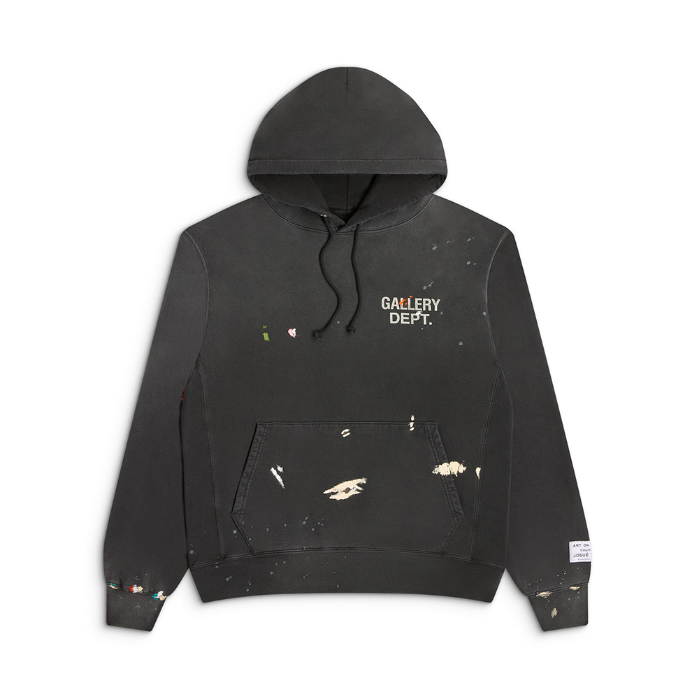 GALLERY DEPT. GD PAINT LOGO HOODIE VINTAGE BLACK #383240