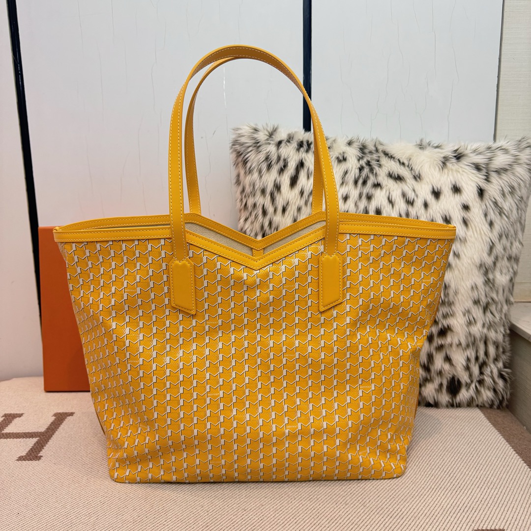 [TOP] MOYNAT M canvas Tote Bag 53x33x17cm - Yellow - 711 Luxury