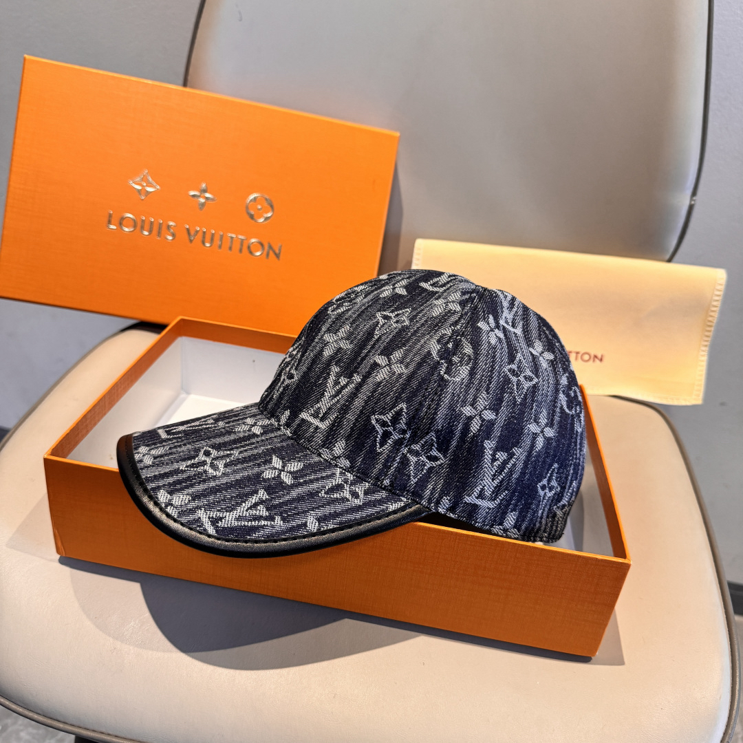 [TOP] Louis Vuitton LV Baseball Hat - Blue - 711 Luxury