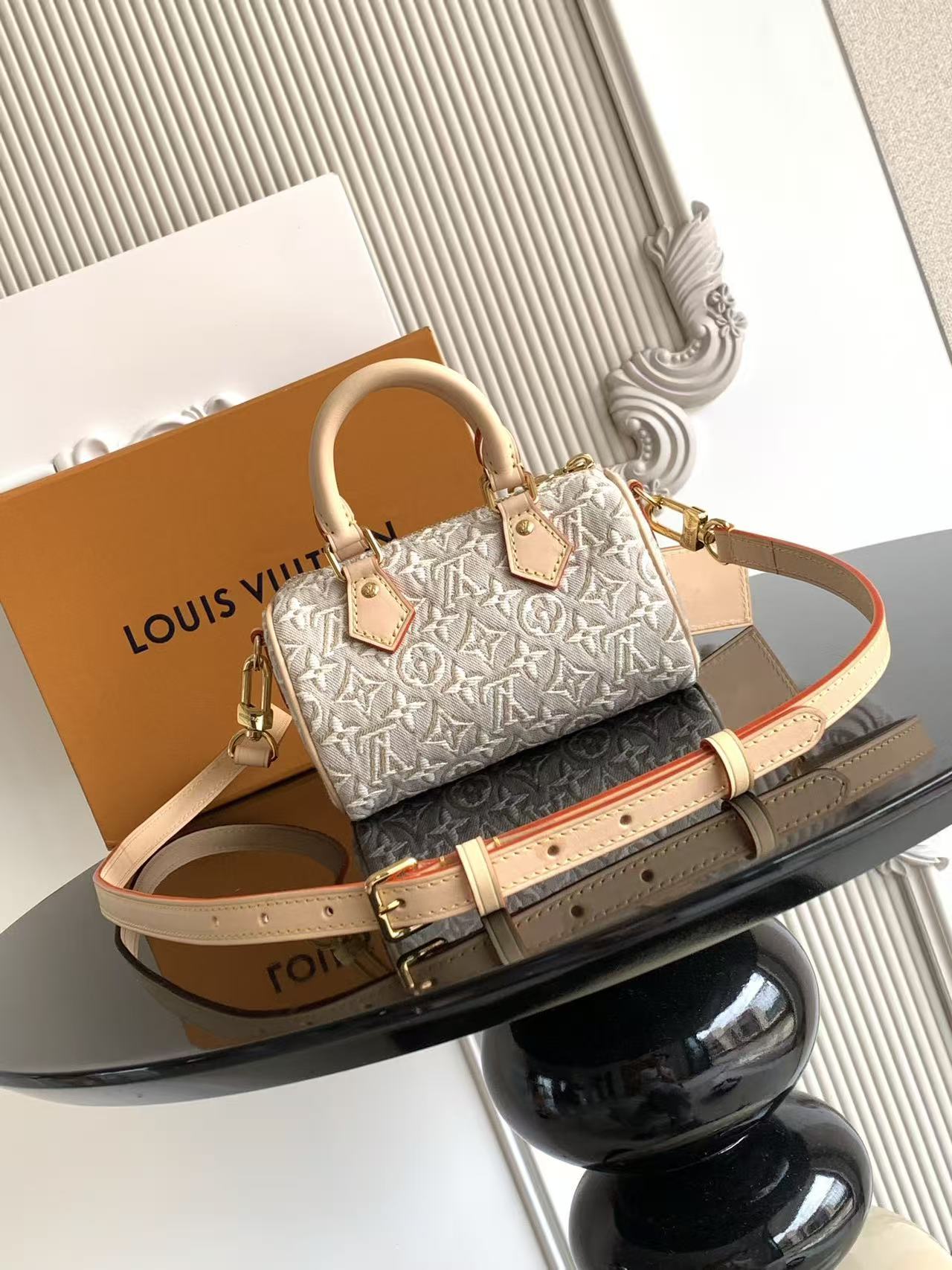 [TOP] Louis Vuitton LV Speedy Bag 16 x 10 x 7.5 cm - Beige - 711 Luxury