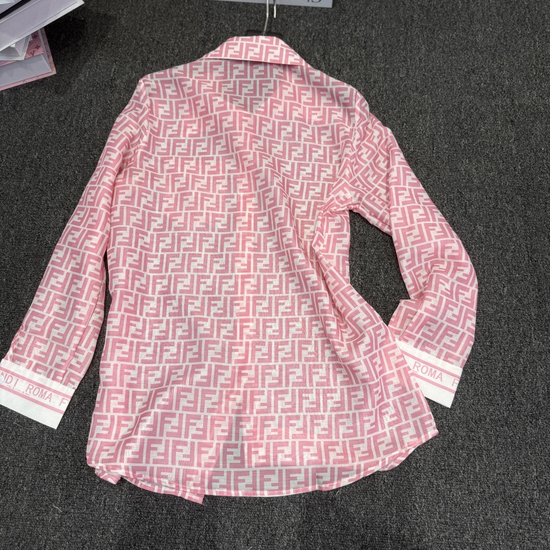 [TOP] FENDI Shirt + Shorts Suit - Pink