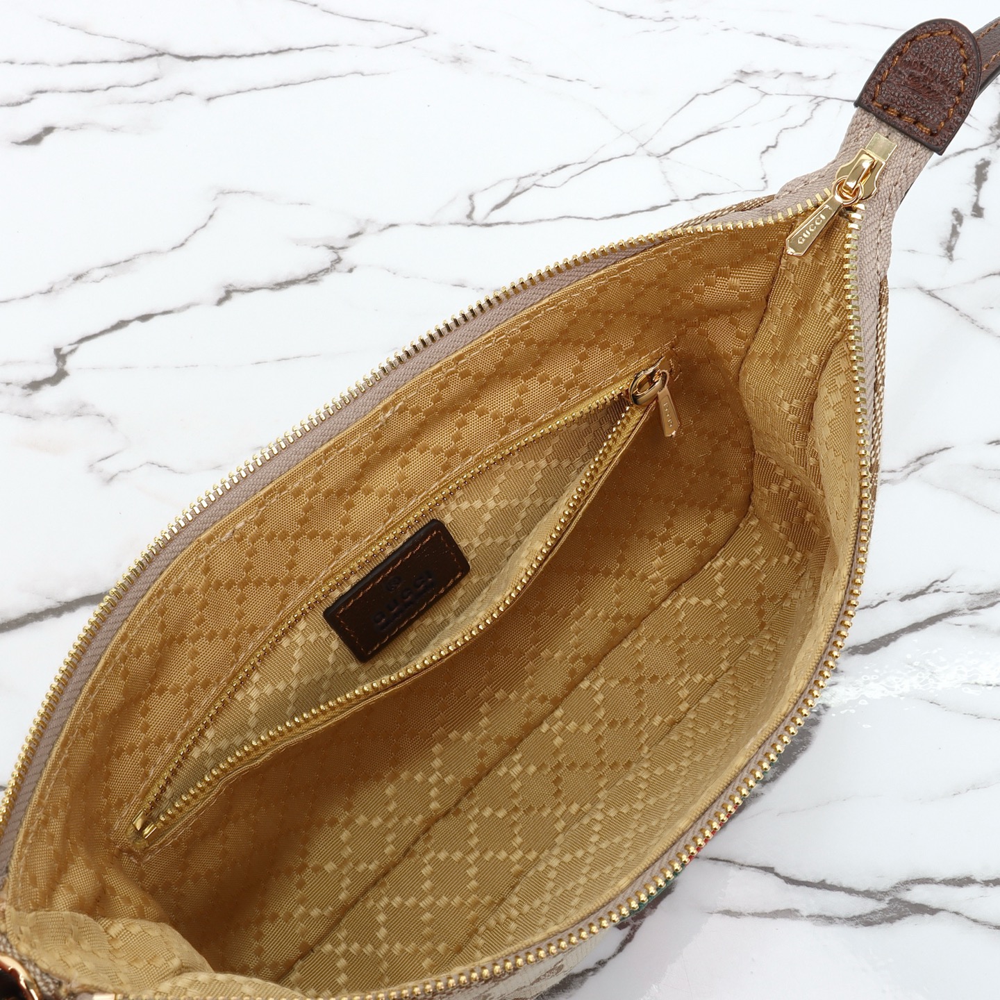 [TOP] GUCCI Lunetta Small Crossbody Bag 22×13×3cm - Brown