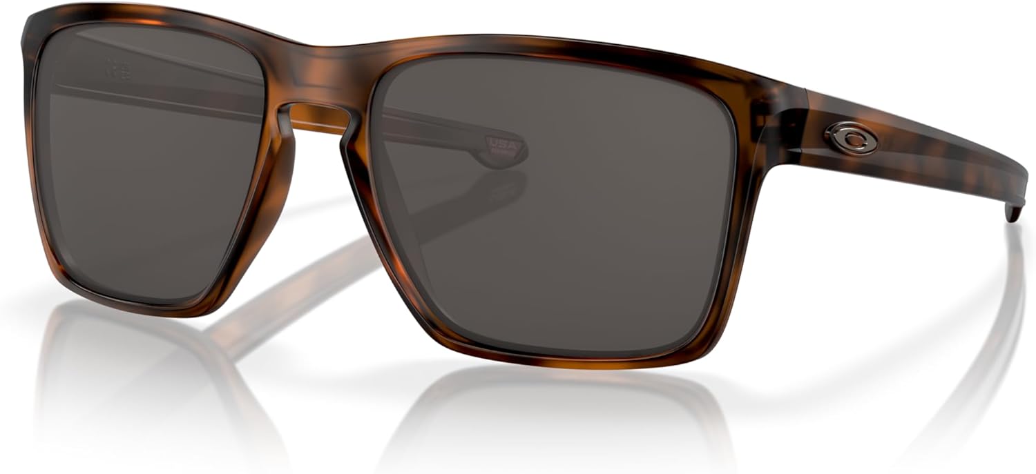 Oakley Man Sunglasses Matte Black Frame, Grey Lenses, 57MM
