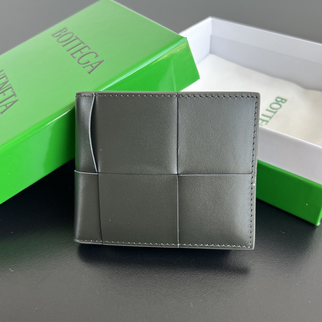 [TOP] Bottega Veneta BV Wallet 11x9.5 cm - Black - 711 Luxury