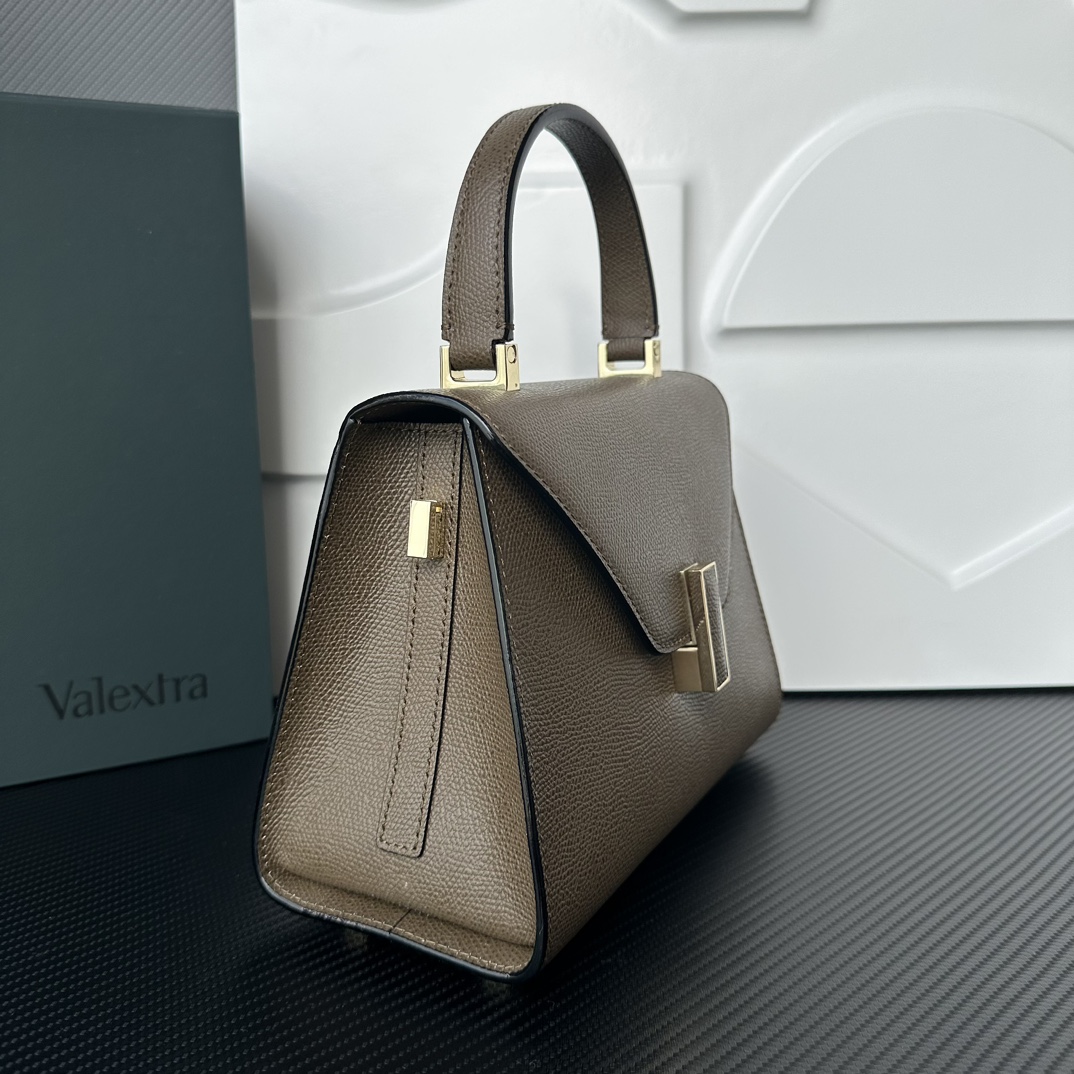 [TOP] VALEXTRA lside Bag 22x16.5x12cm - Brown - 711 Luxury