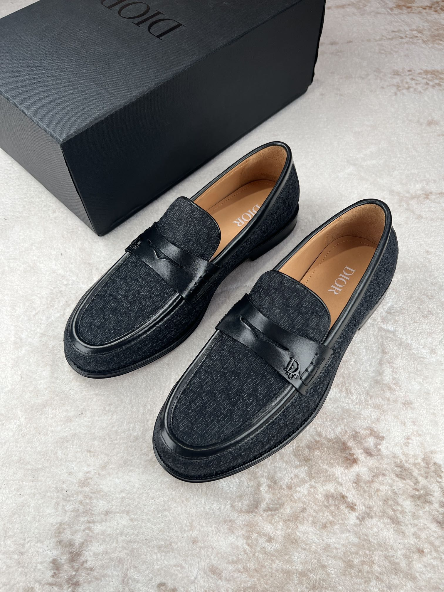 [TOP] Christian Dior Men's Casual Leather Shoes - Blue