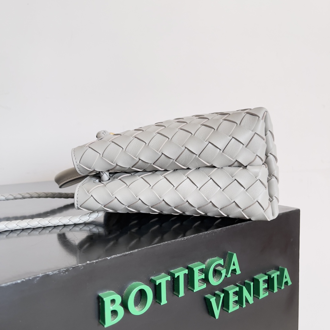 [TOP] Bottega Veneta BV Andiamo Bag Lambskin 25x22x10.5cm - Gray - 711 Luxury