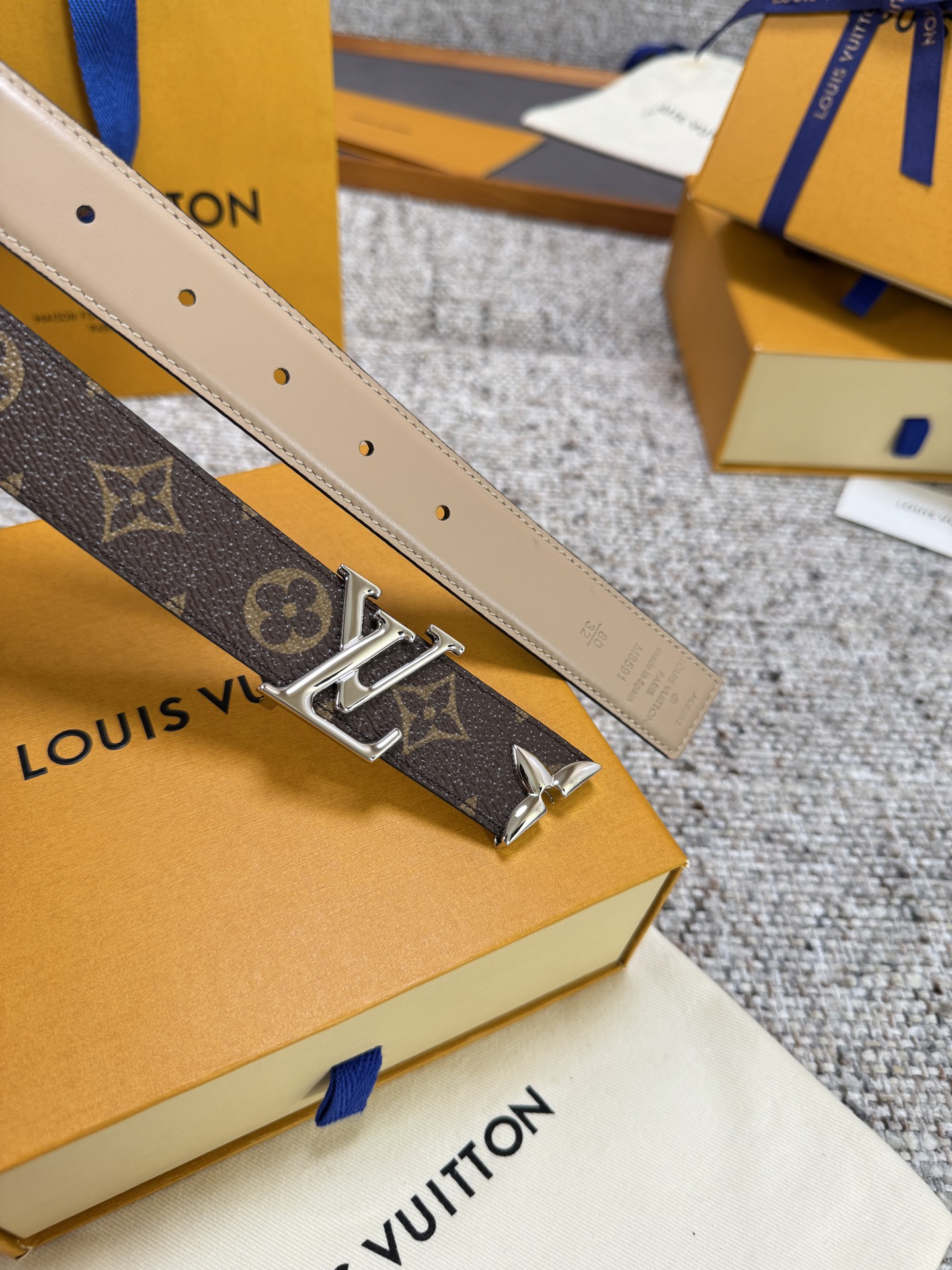 [TOP] Louis Vuitton LV Belt 3 cm - Brown - 711 Luxury