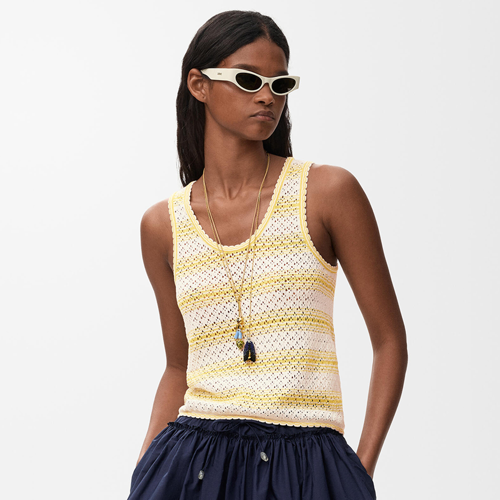 LOEWE Top in Cotton Blend White #382632