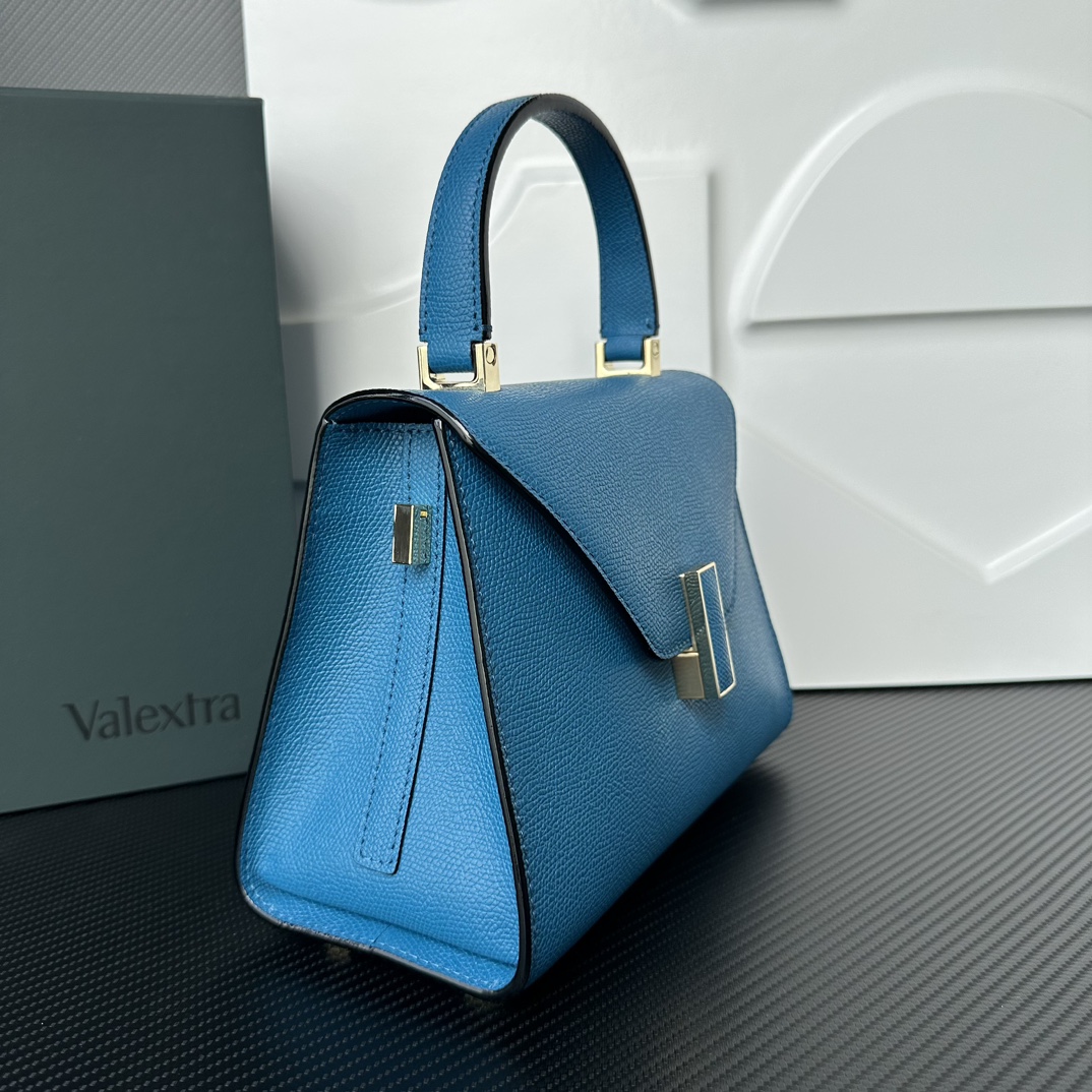[TOP] VALEXTRA lside Bag 22x16.5x12cm - Blue - 711 Luxury