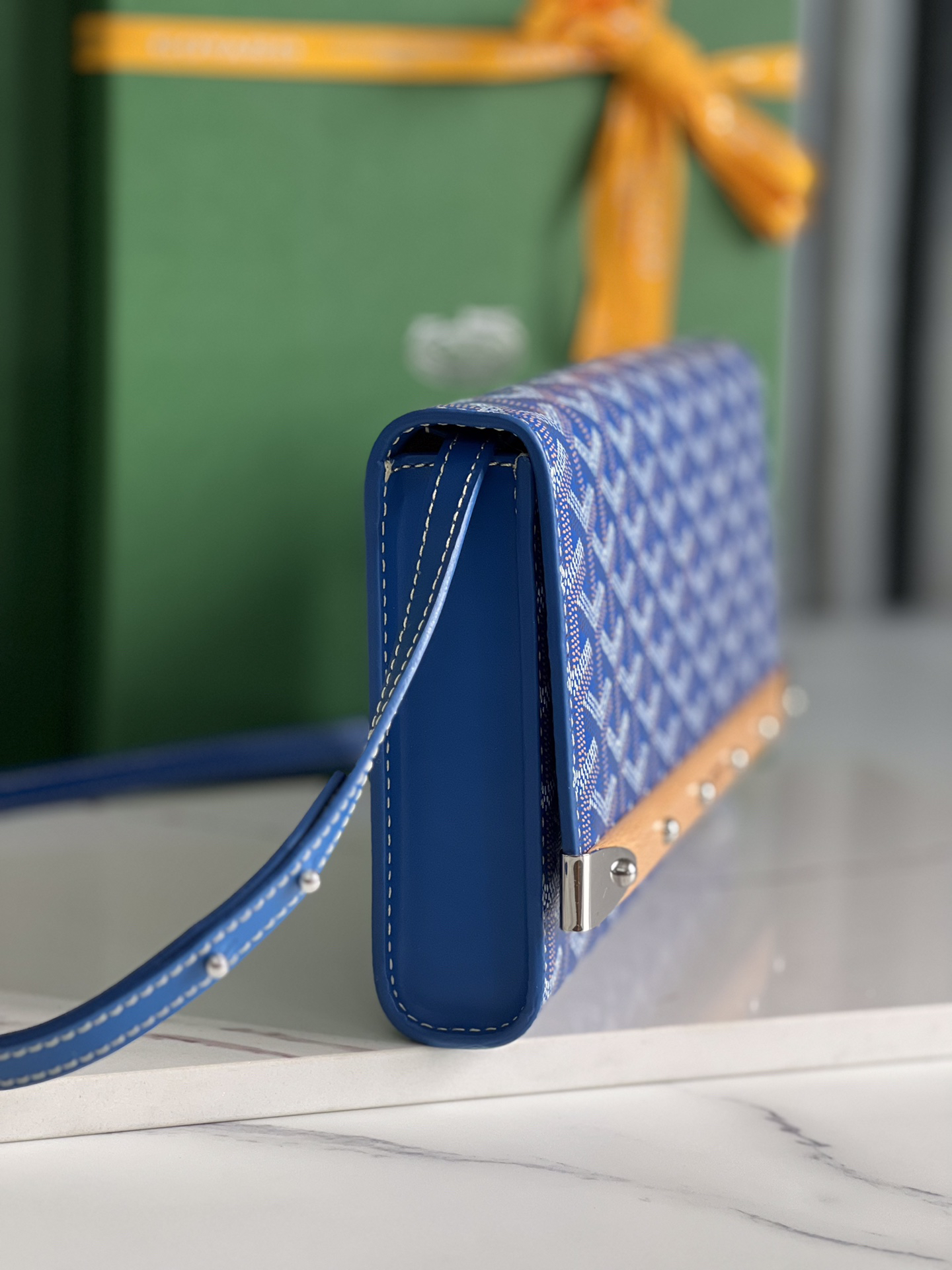 [TOP] Goyard Monte-Carlo Handbag 25×14.5×4cm - Blue & SHW - 711 Luxury
