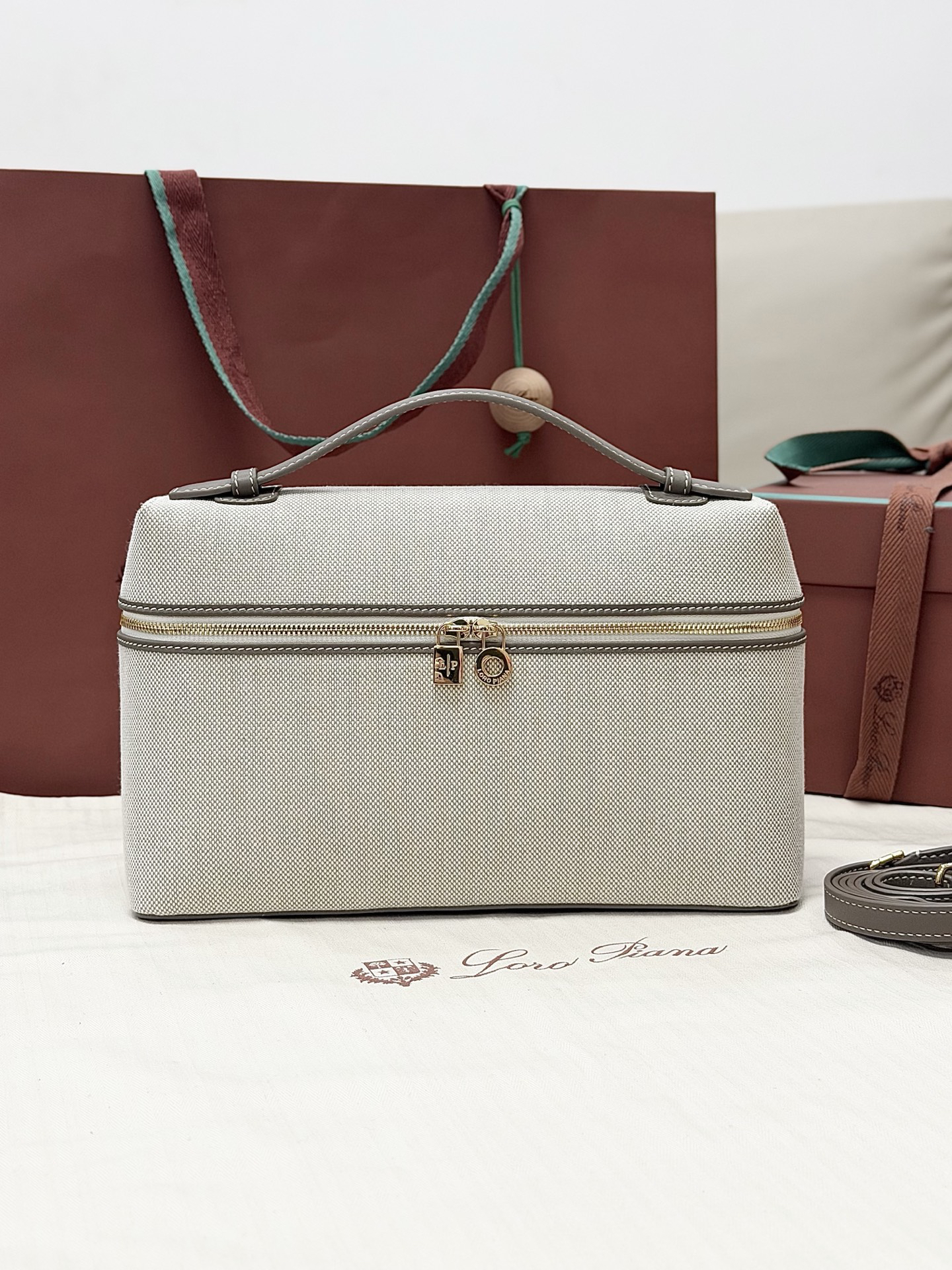 [TOP] Loro Piana Extra Poet L27 Bag 27 x 16 x 10cm - Grey - 711 Luxury