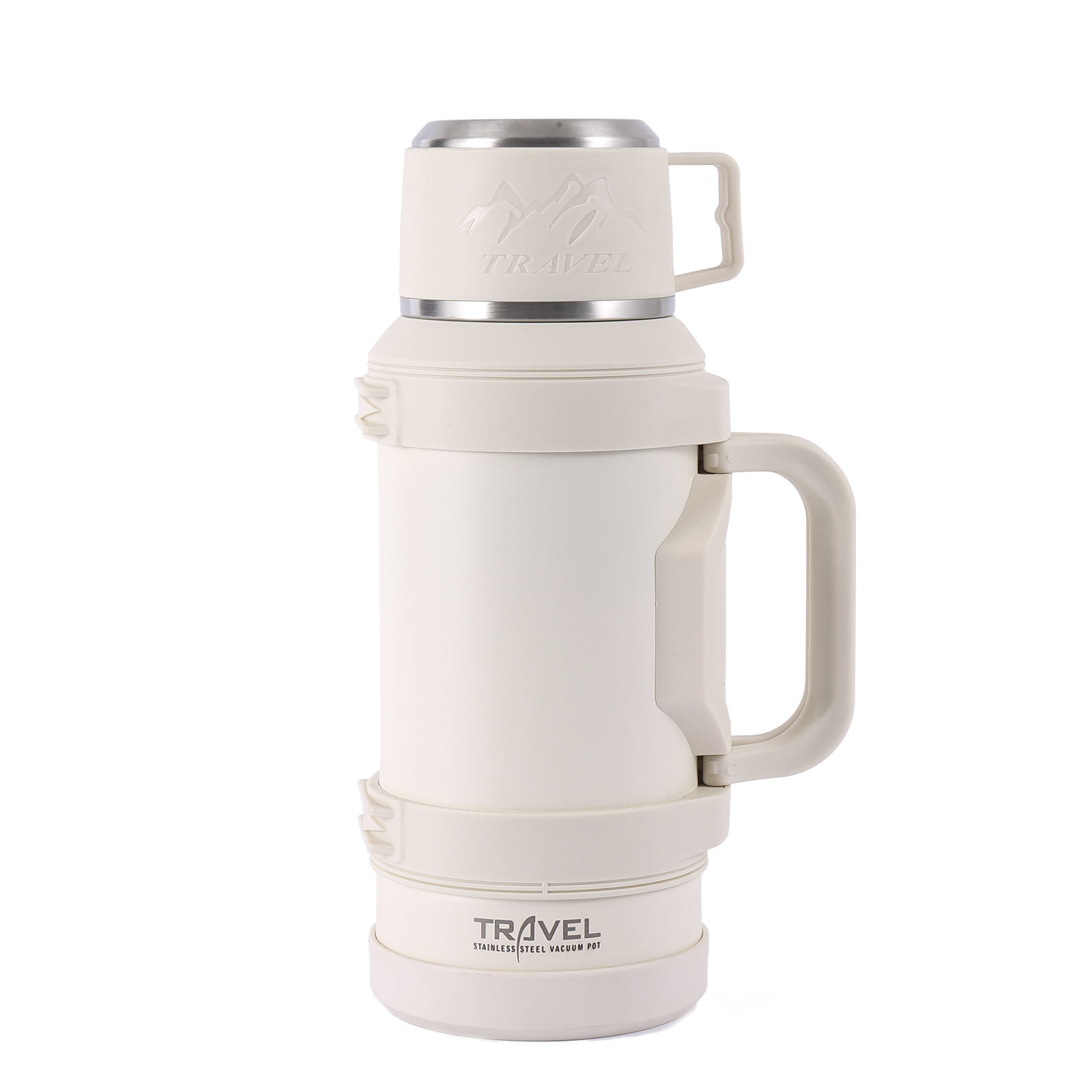 White 1700ml Insulated Drink Bottle for Outdoor Adventures