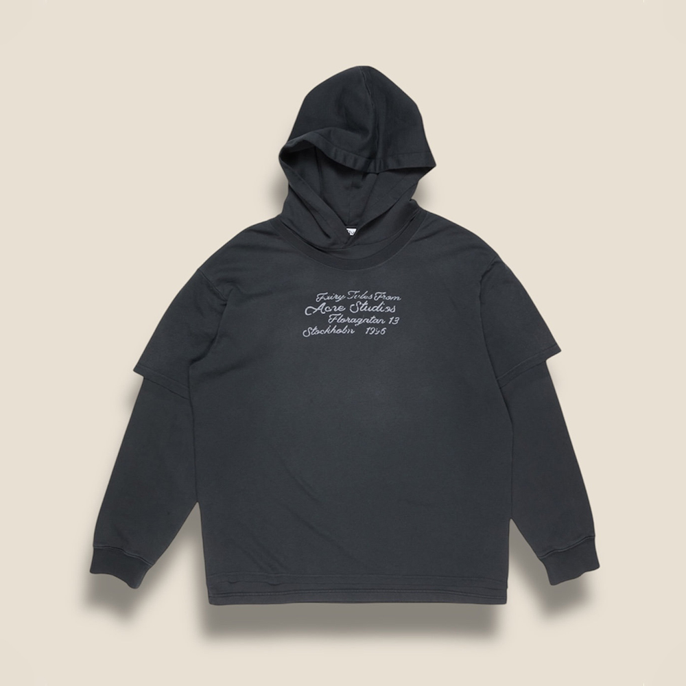 Acne Studios beige Clothing ACNE STUDIOS LAYERED HOODIE BEIGE #396455 View 2 | Nigo Office
