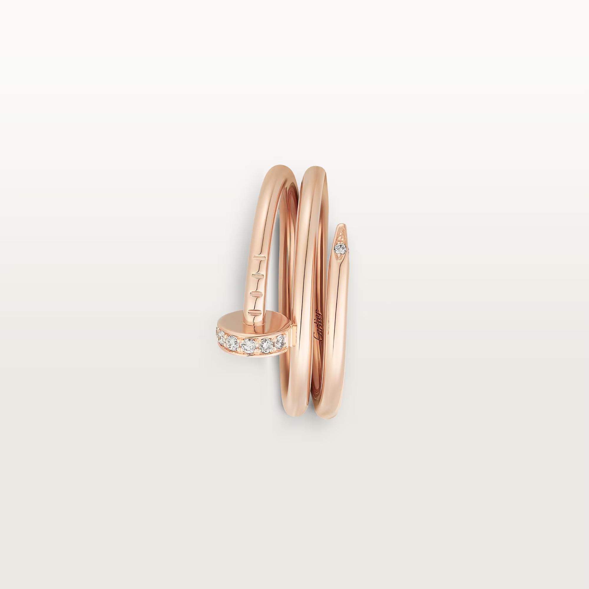 Carty Nails Infinity Wrap Ring,Rose Gold,Moissanite