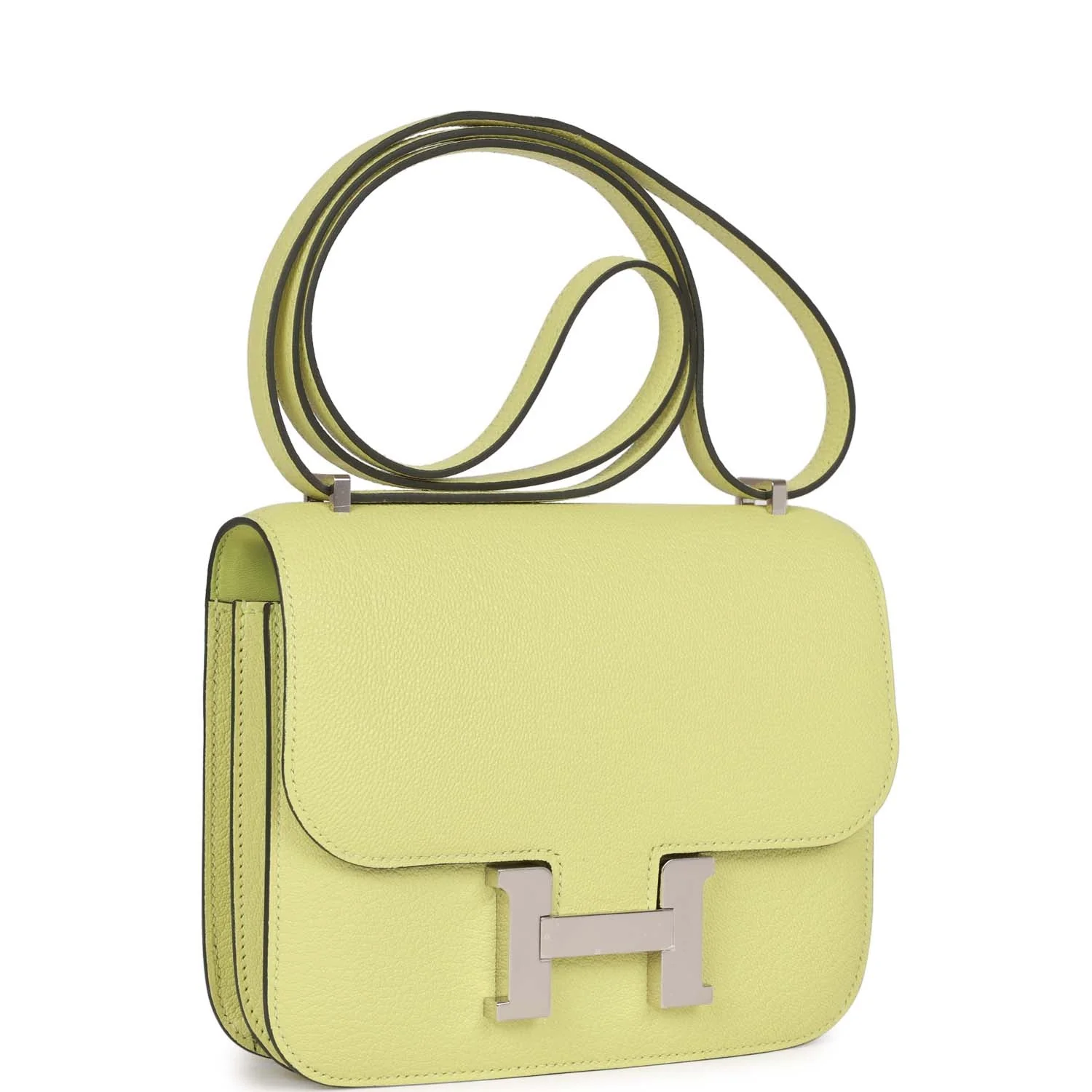 Hermes Constance Jaune Bourgeon Chevre Palladium Hardware